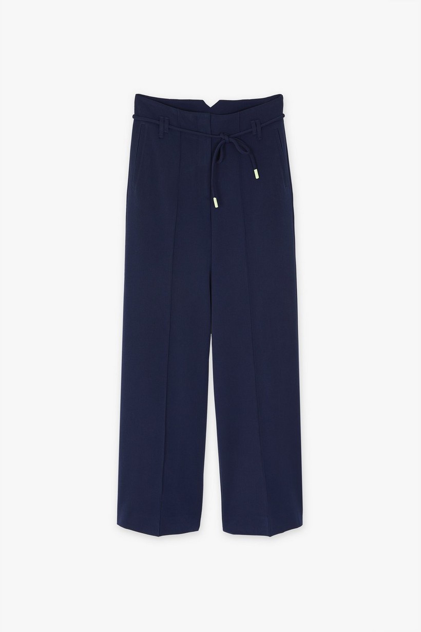 CKS Dames - BLISS - pantalon long - bleu foncé