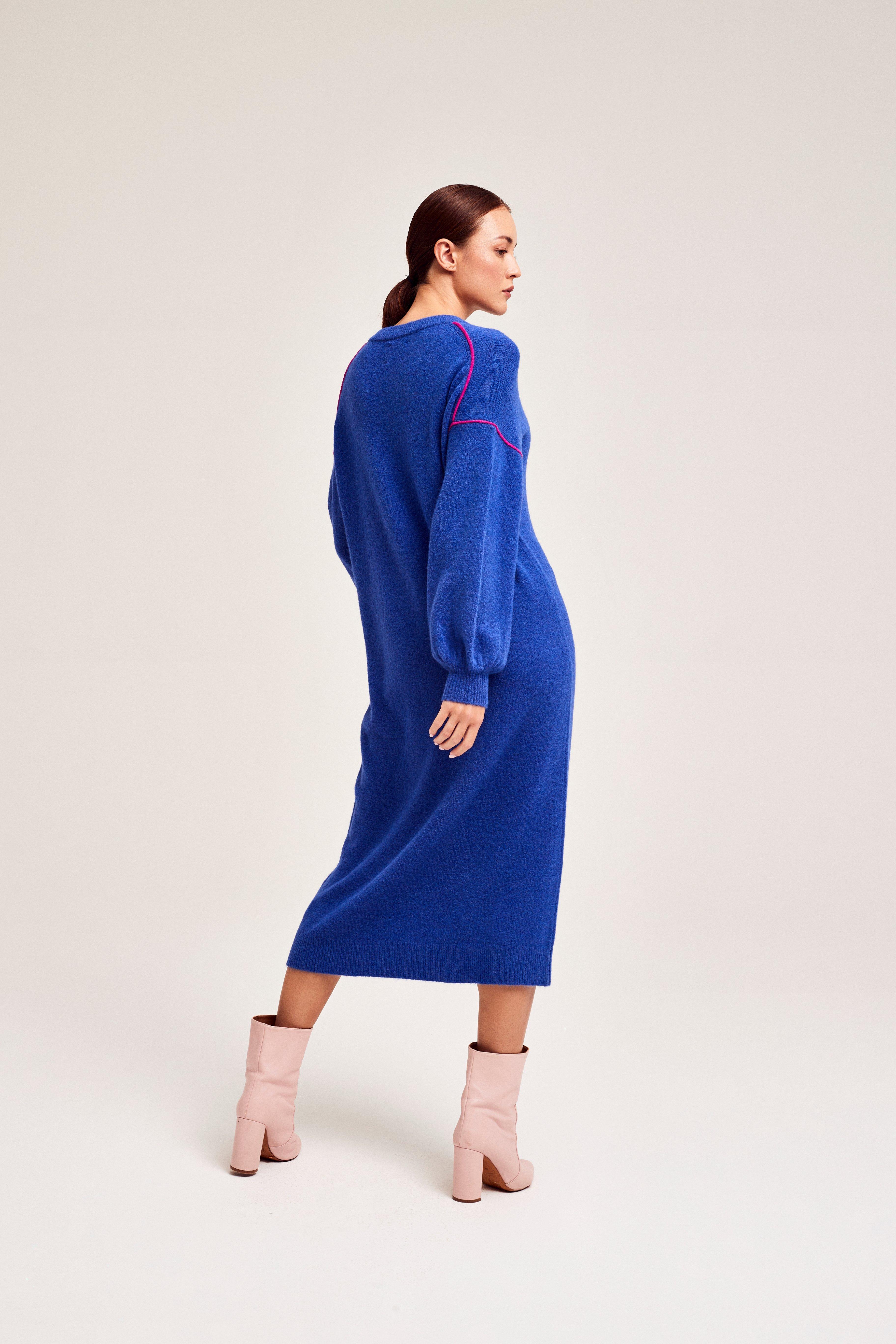 CKS Dames - PRELONG - Midi-Kleid - Blau