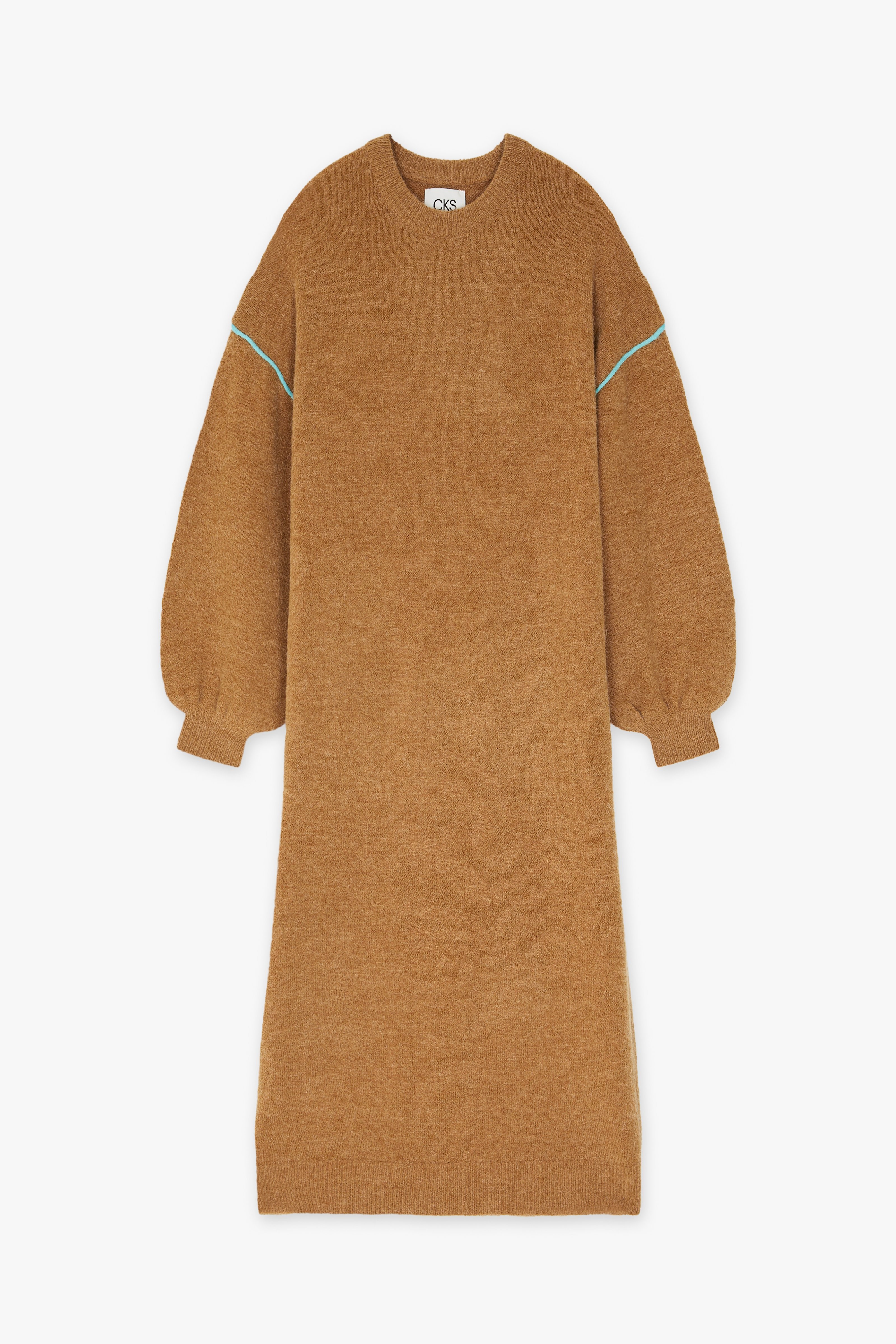 CKS Dames - PRELONG - robe midi - brun