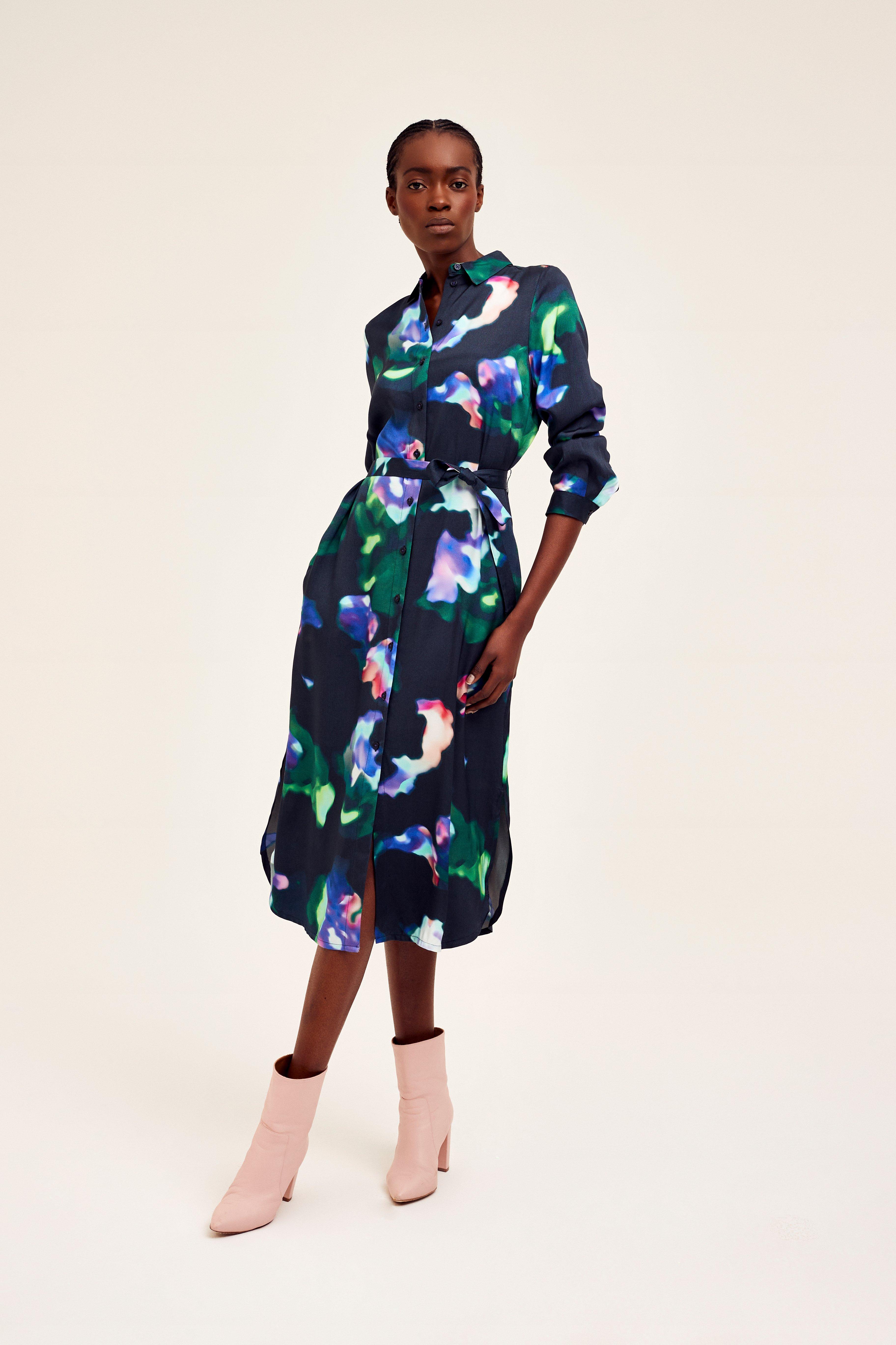 CKS Dames - LAPIS - Midi-Kleid - Schwarz
