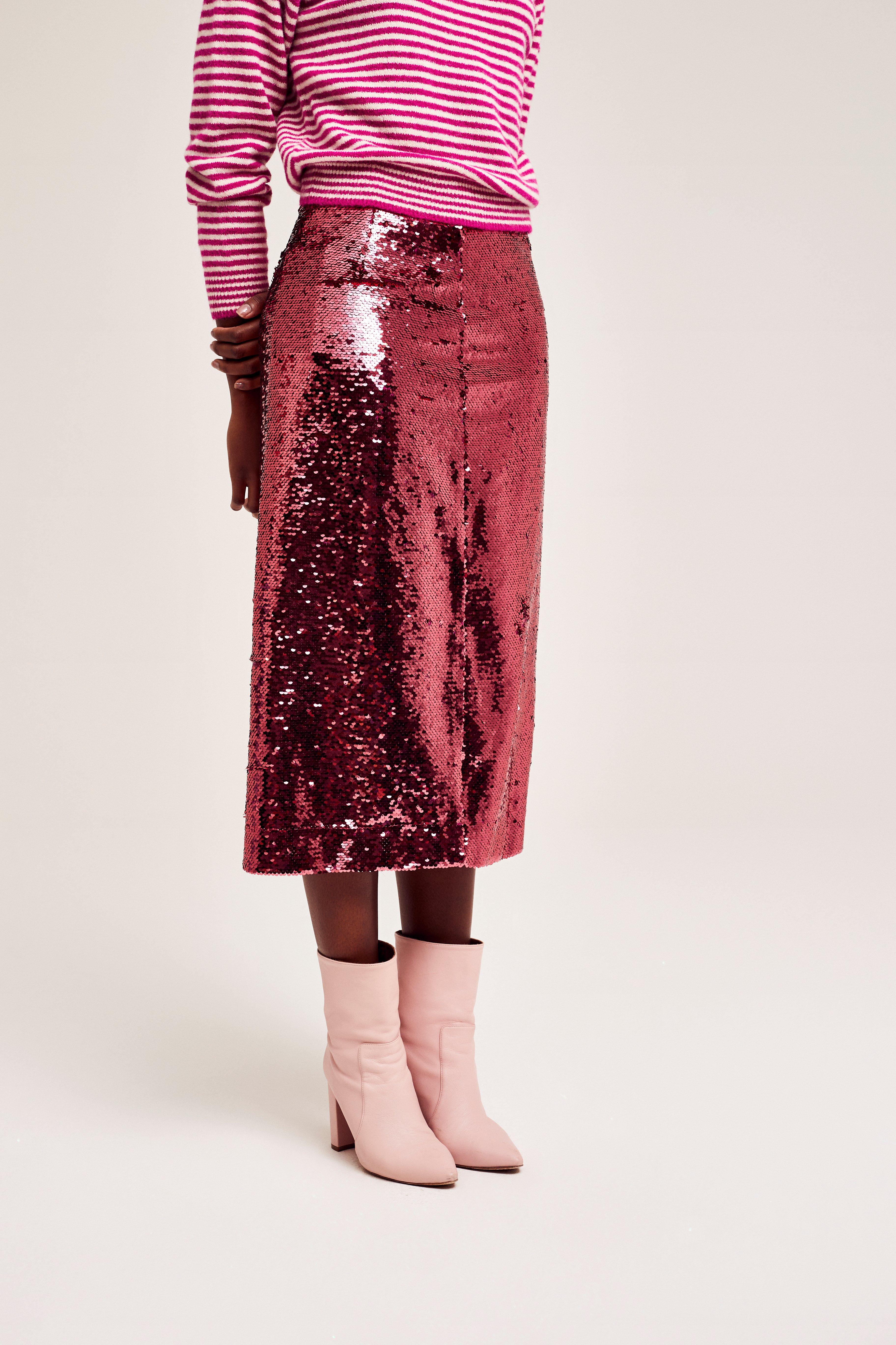 CKS Dames - SKOTT - midi skirt - dark pink