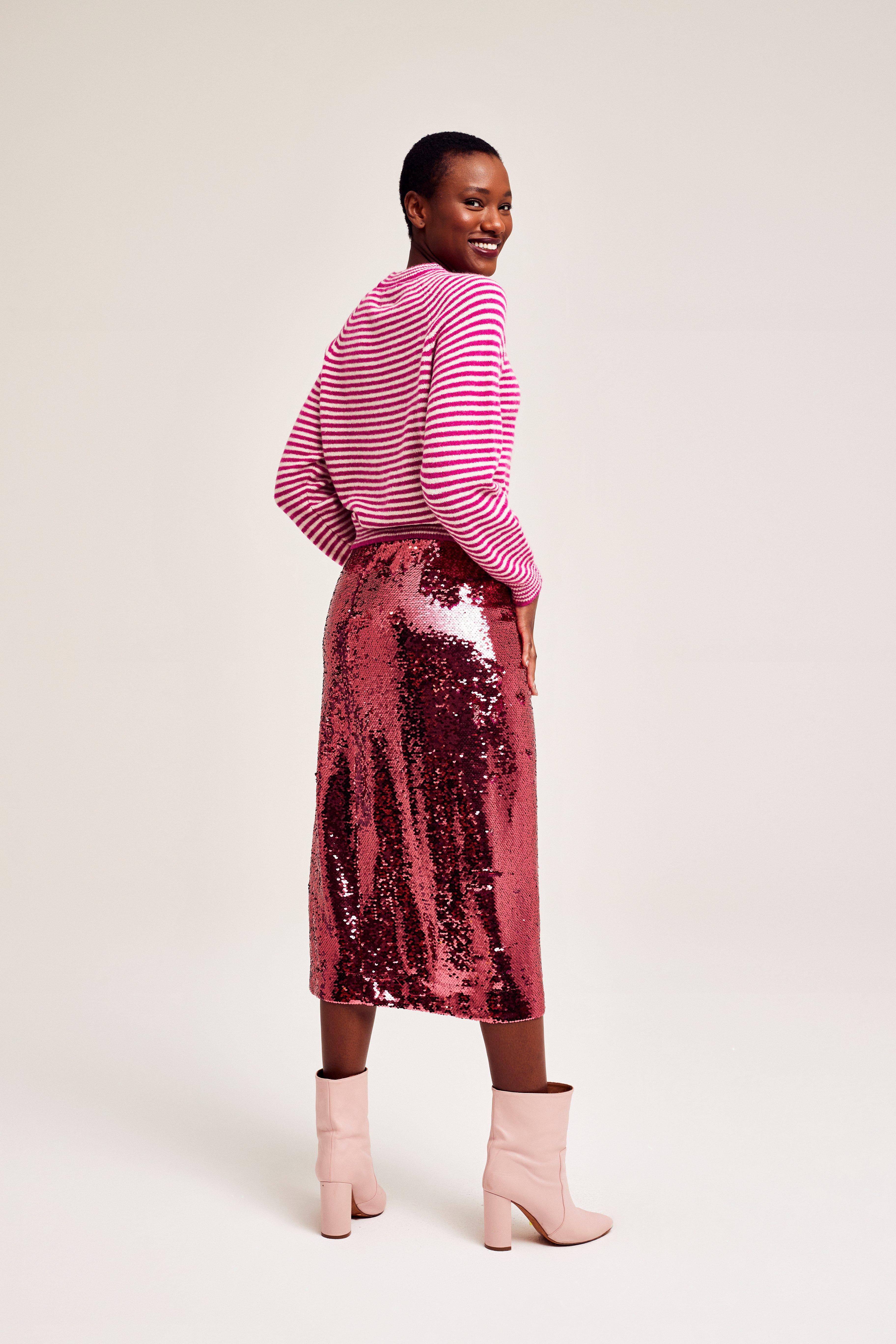 CKS Dames - SKOTT - midi skirt - dark pink