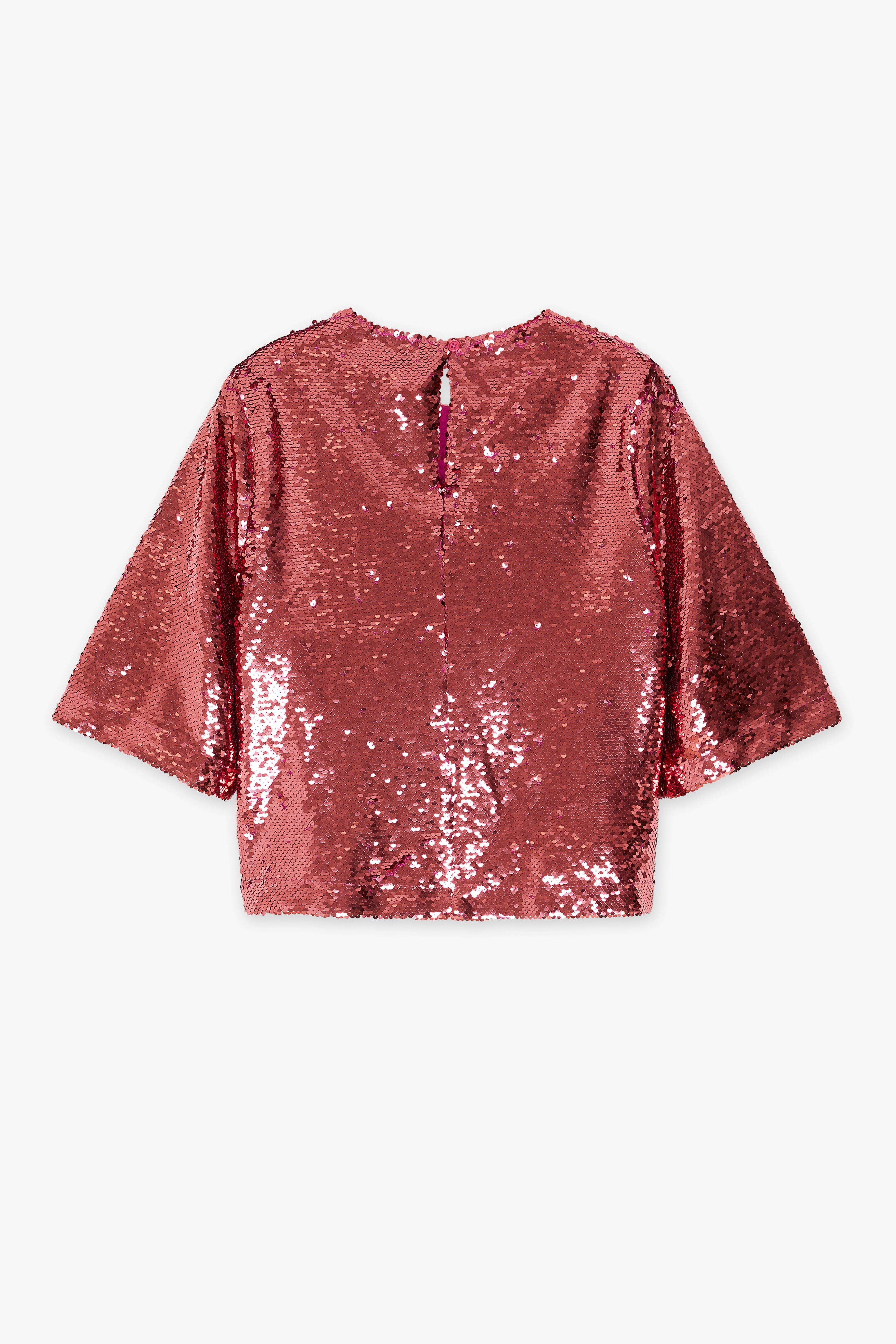 CKS Dames - TIRIA - blouse korte mouwen - oudroze