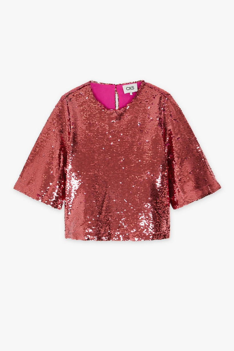 CKS Dames - TIRIA - blouse long sleeves - dark pink