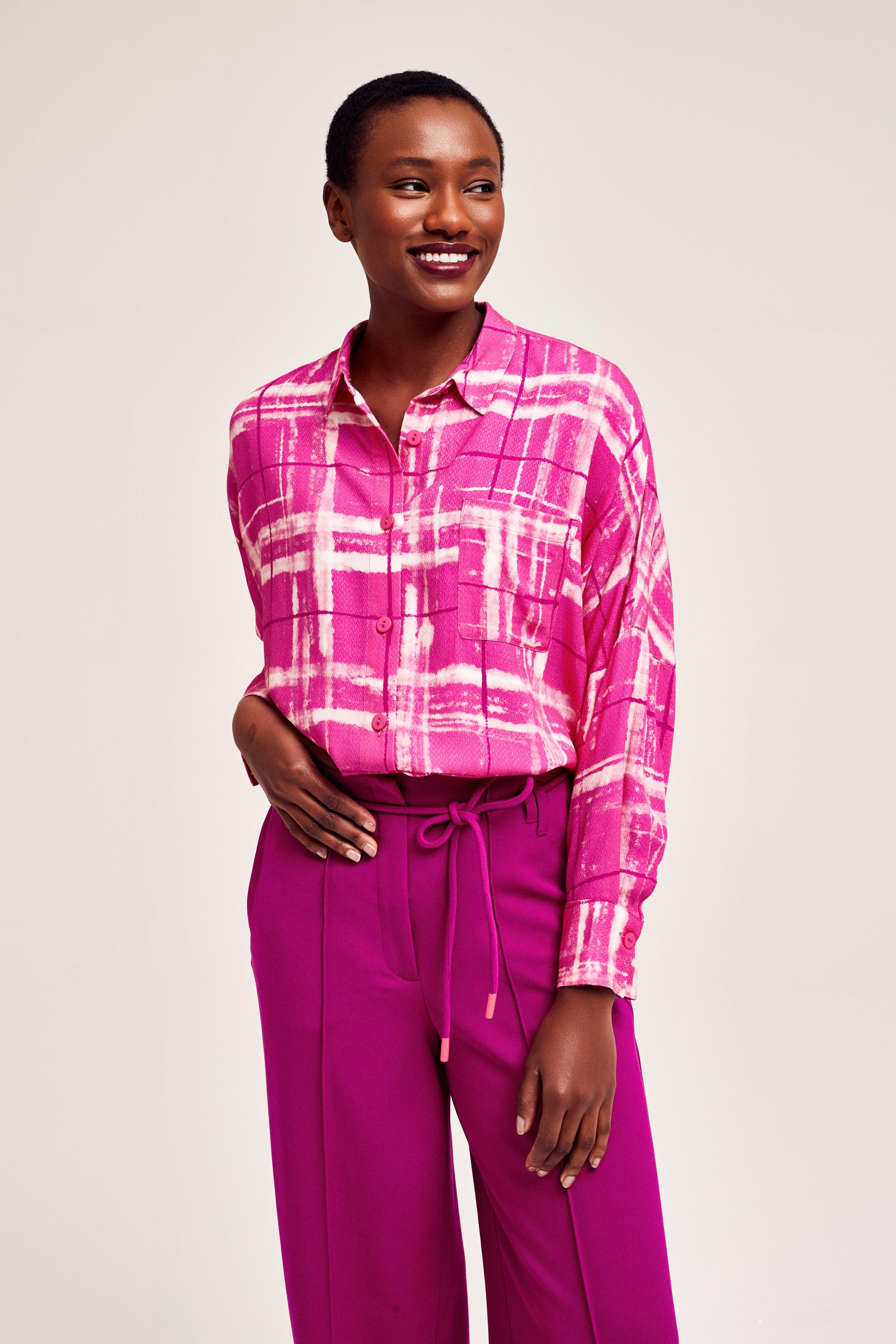 CKS Dames - WAZNA - blouse korte mouwen - roze