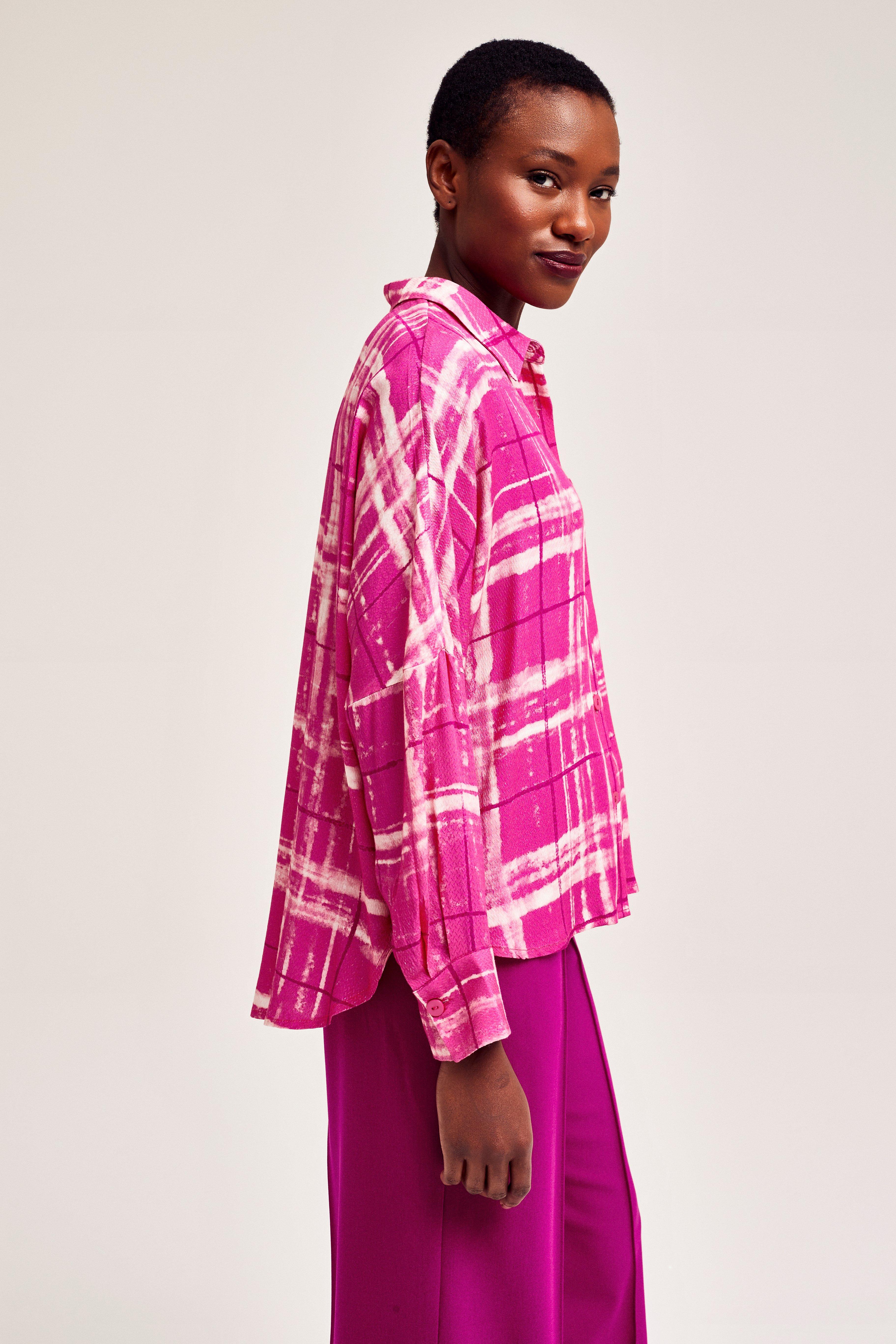 CKS Dames - WAZNA - blouse korte mouwen - roze