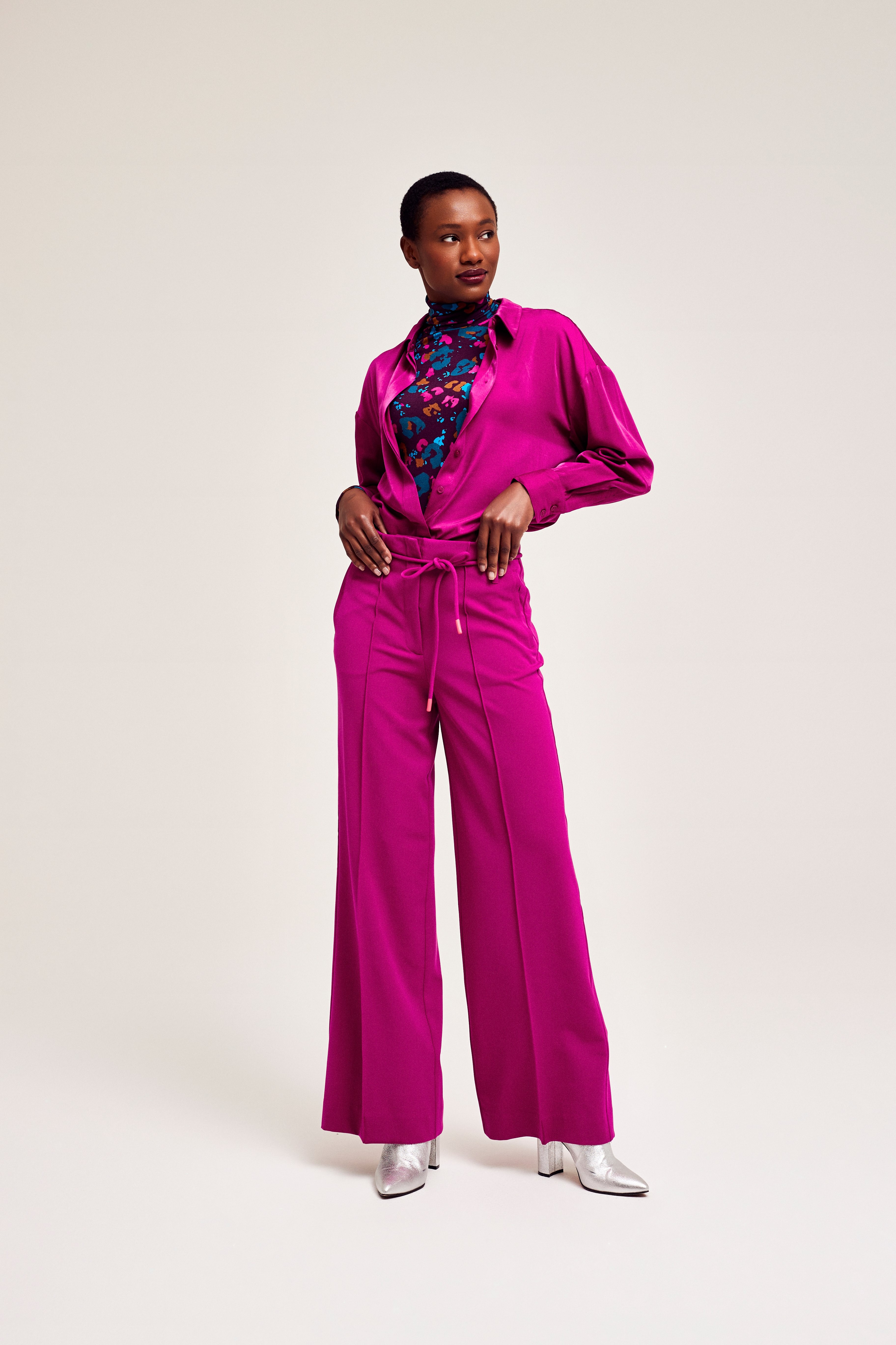 CKS Dames - BLISS - ankle trousers - dark pink