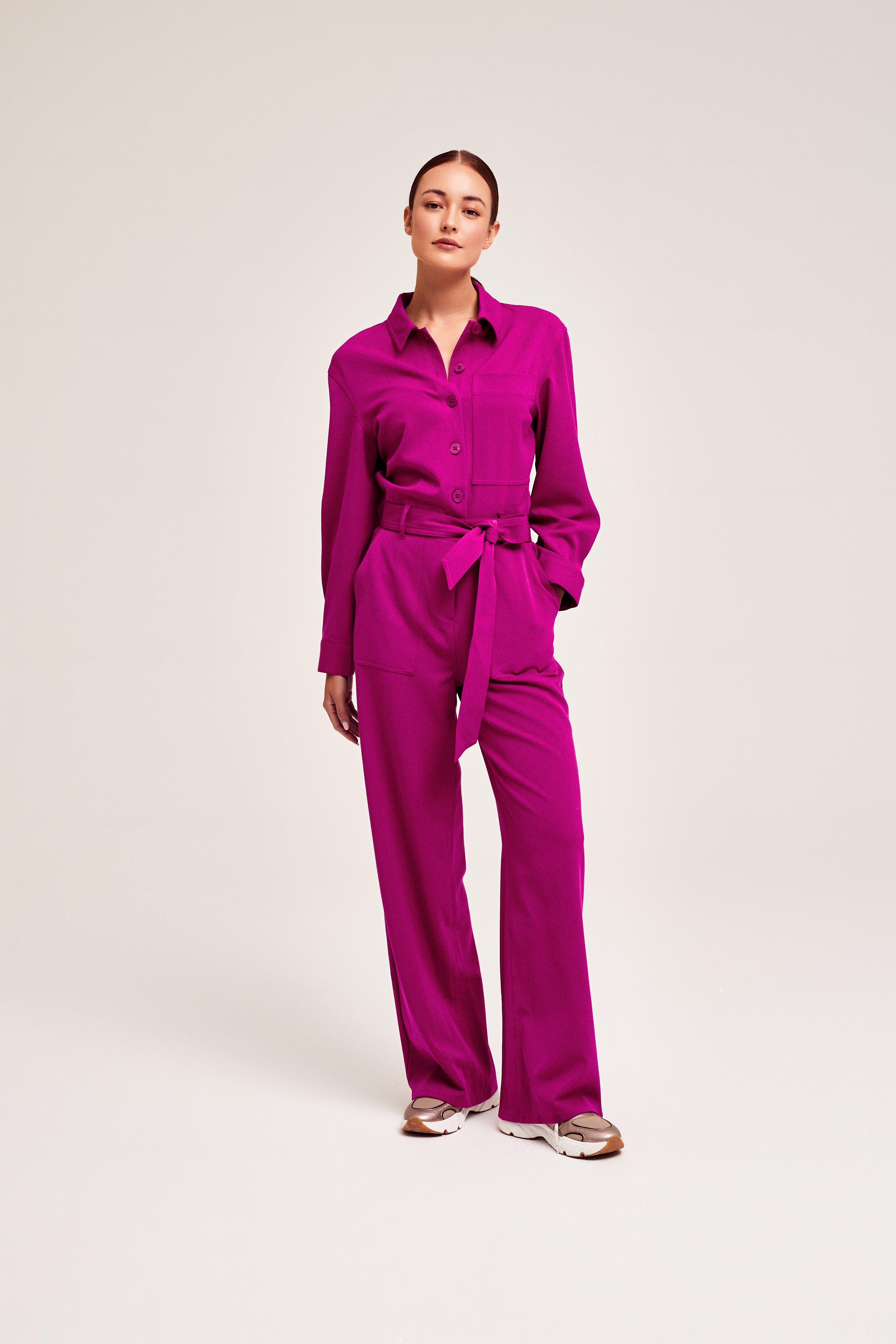 CKS Dames - TEDDY - long jumpsuit - dark pink