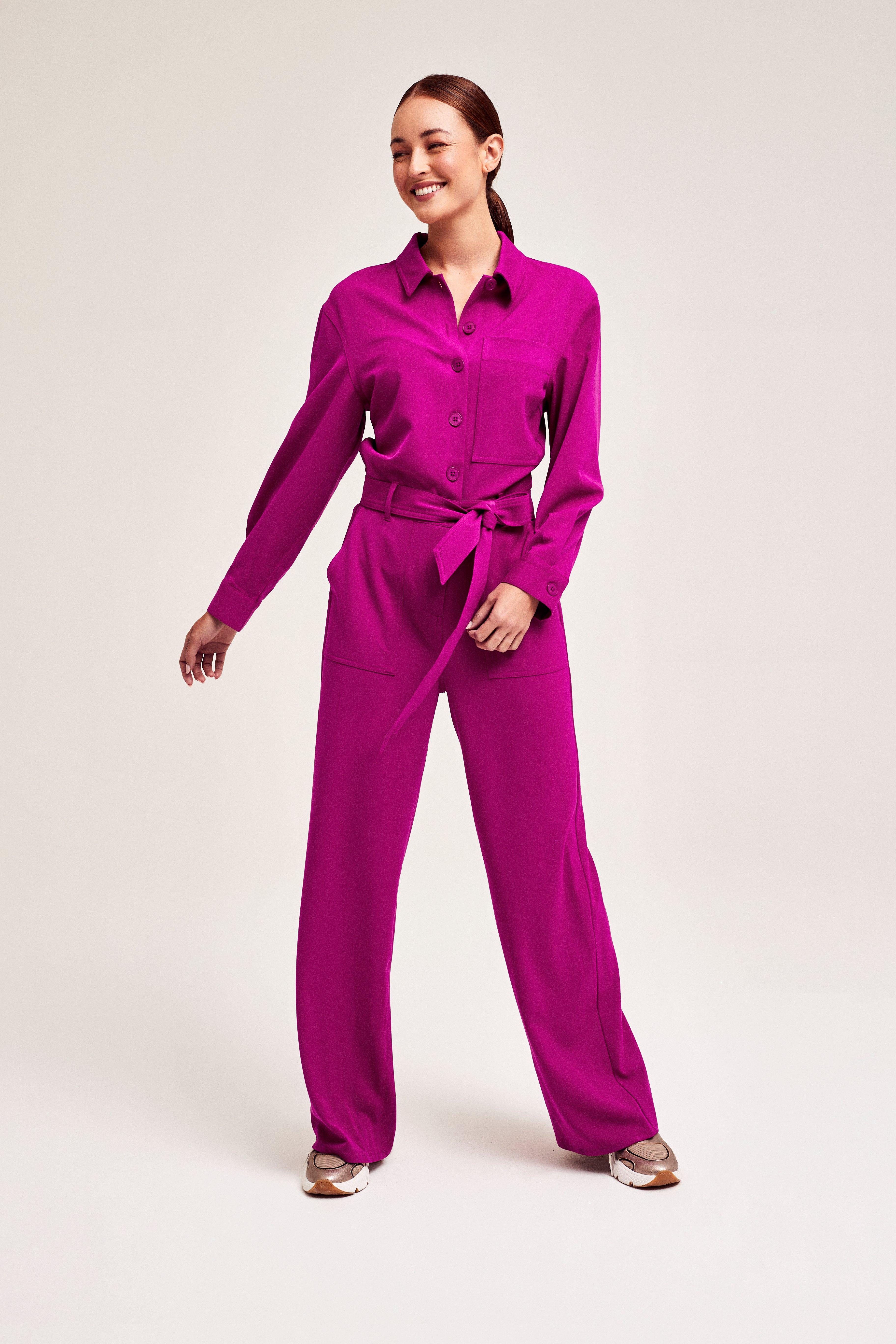 CKS Dames - TEDDY - long jumpsuit - dark pink