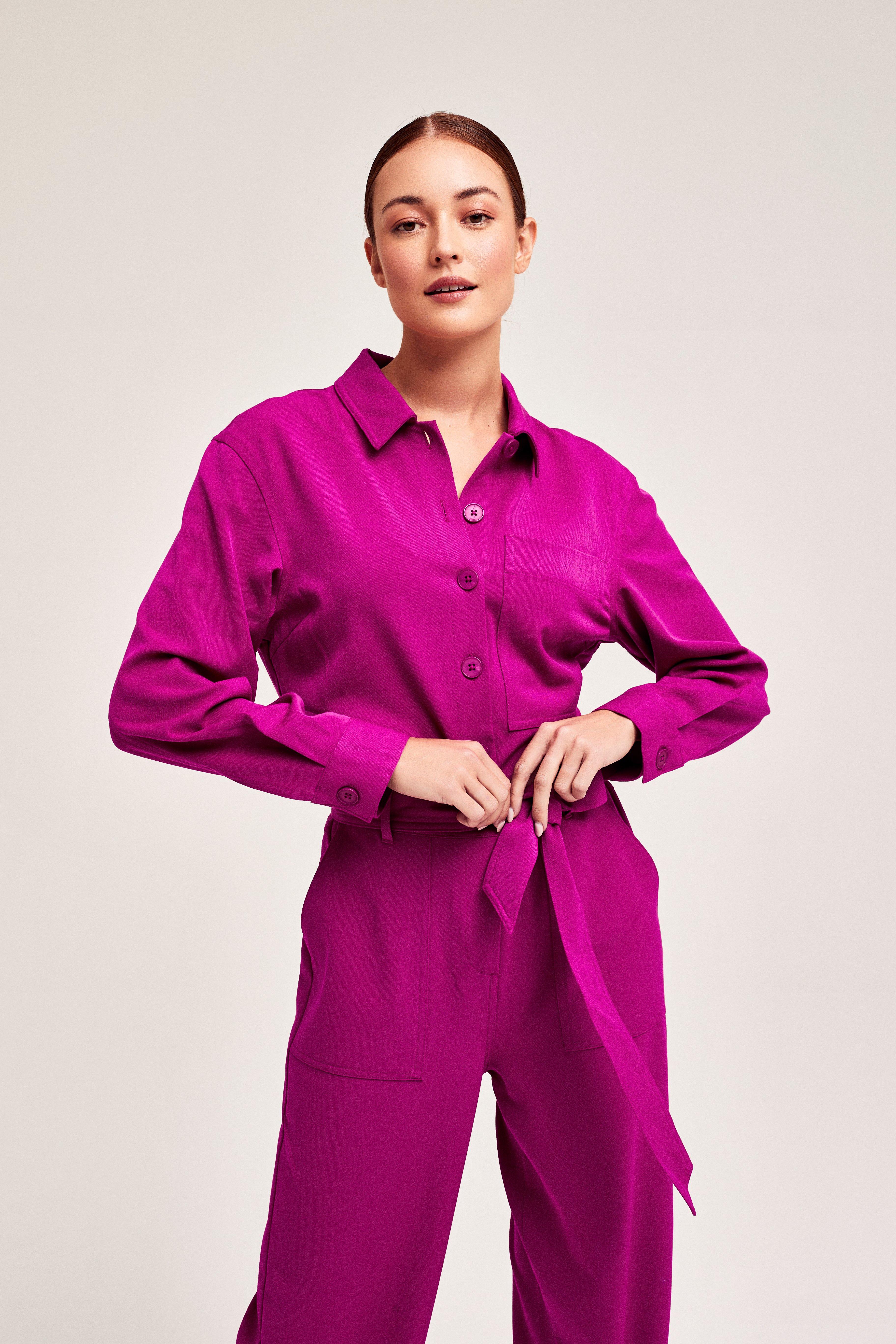 CKS Dames - TEDDY - long jumpsuit - dark pink