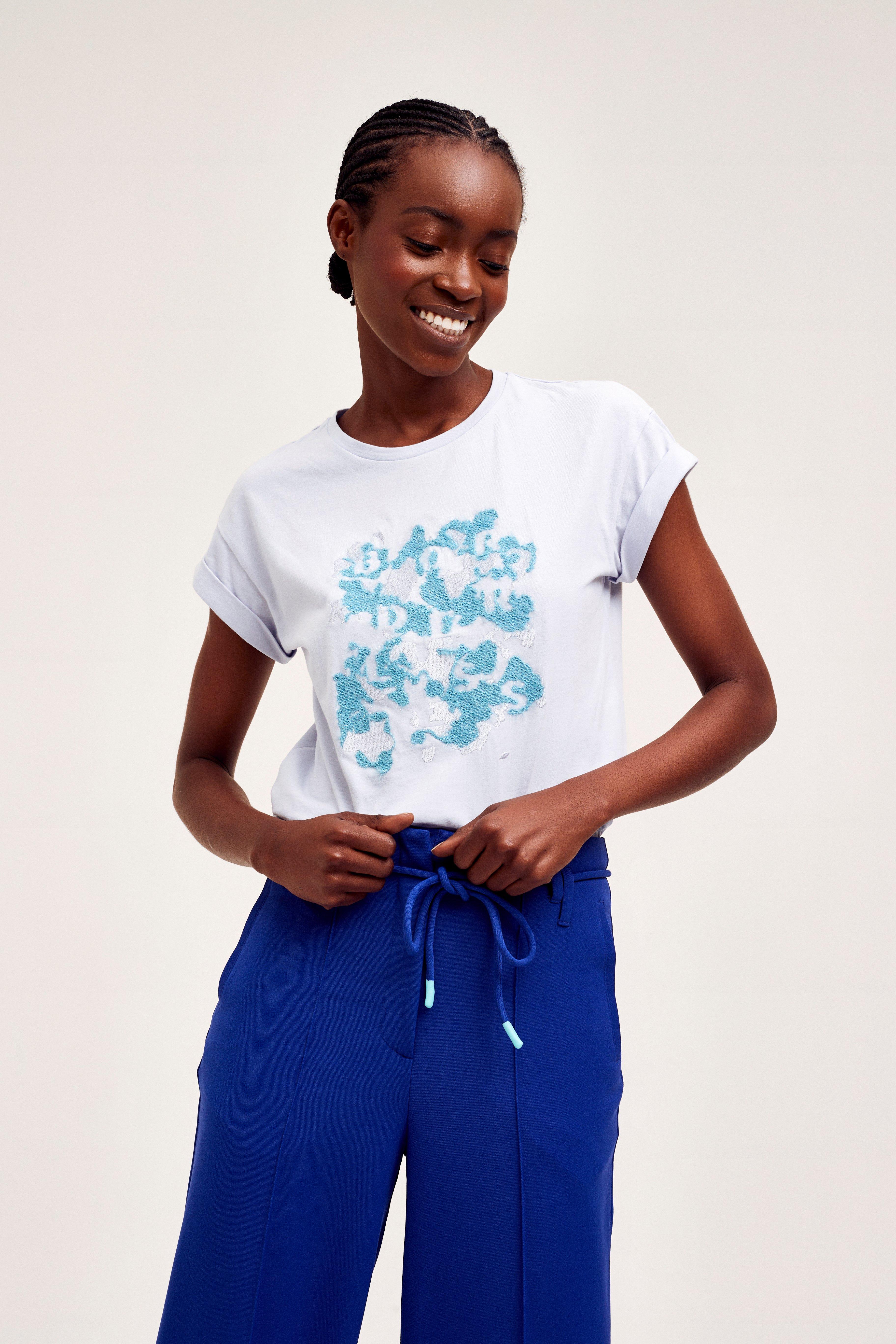 CKS Dames - JUNA - t-shirt korte mouwen - lichtblauw