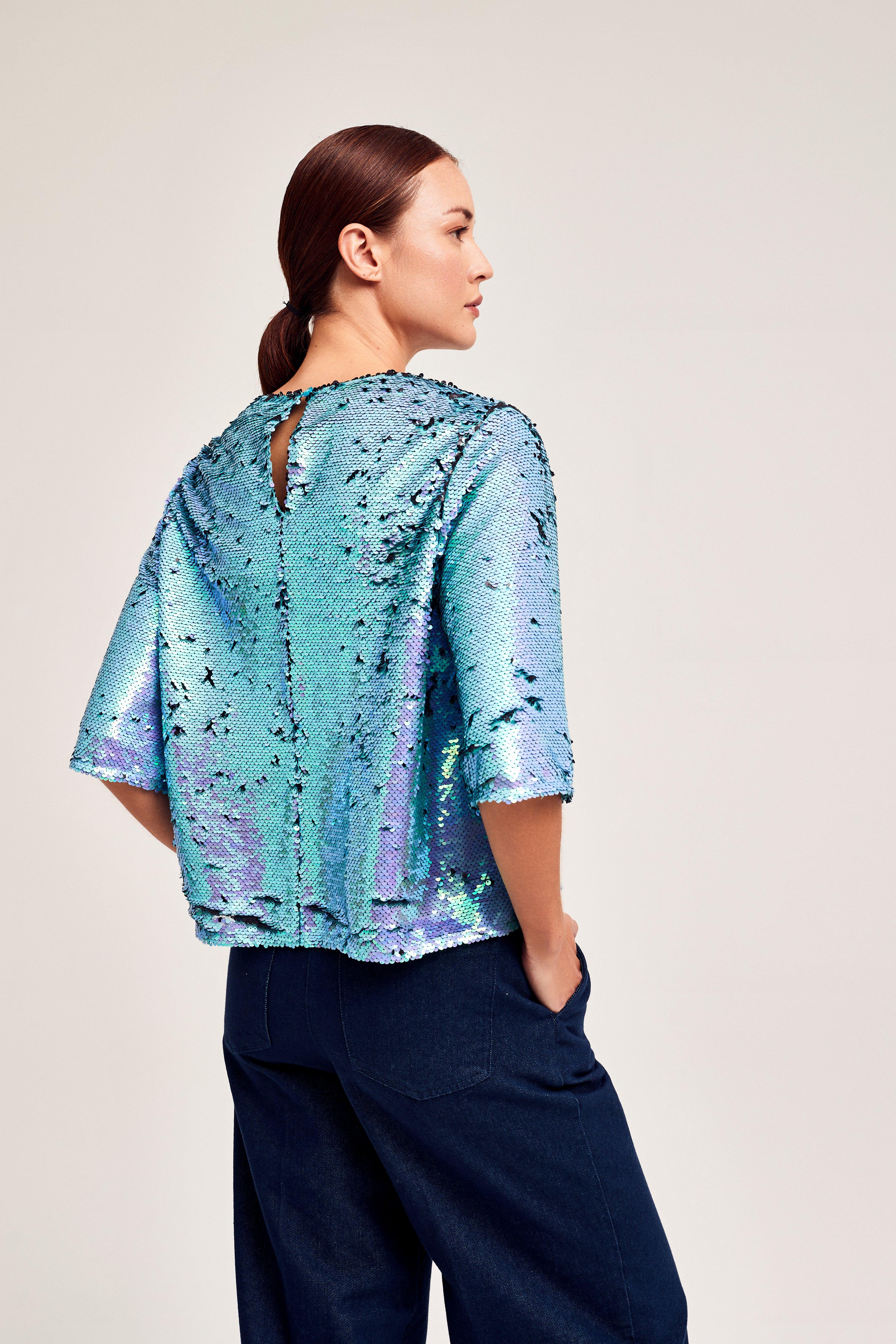CKS Dames - TIRIA - blouse lange mouwen - intens blauw