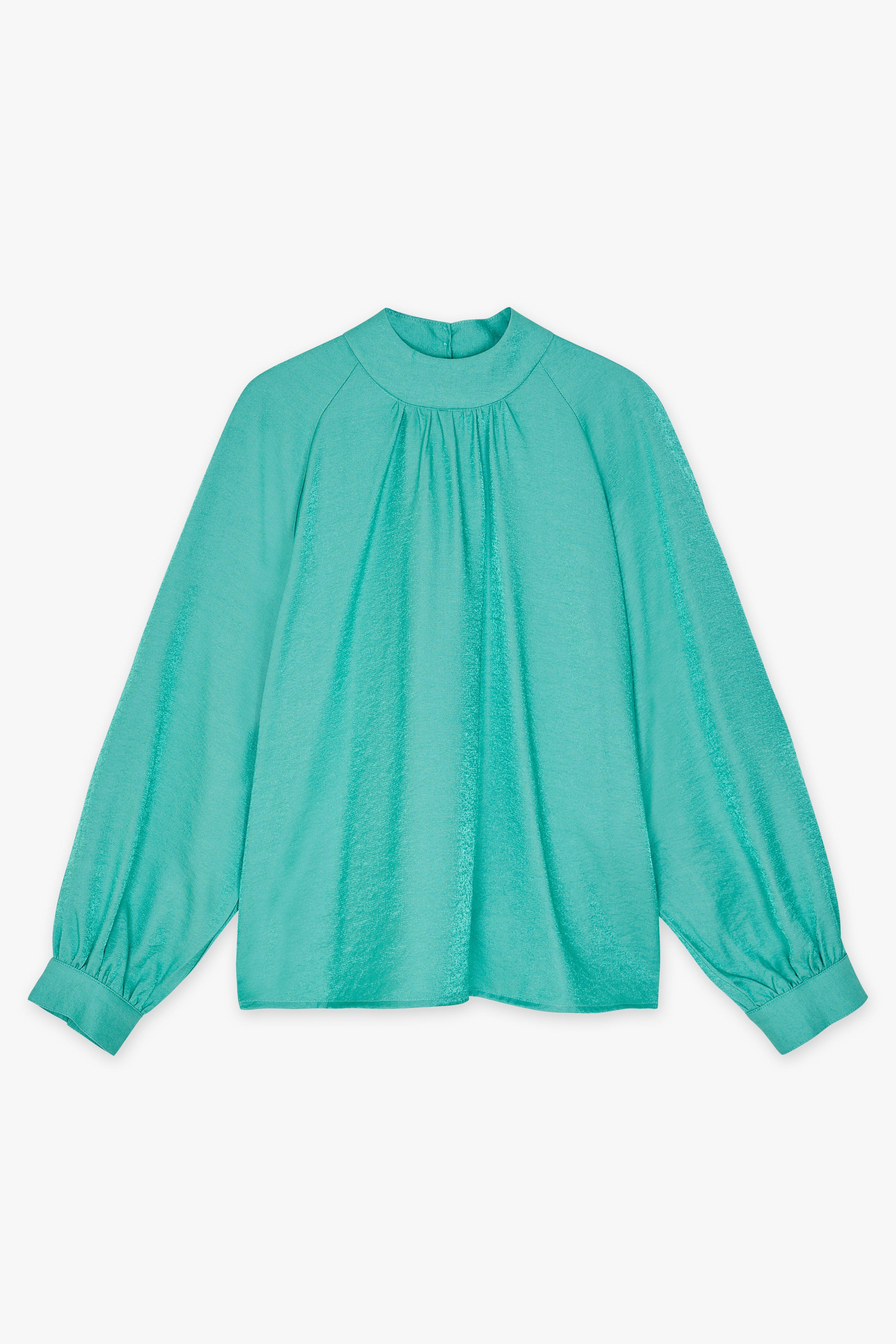 CKS Dames - SHAY - Bluse Kurze Ärmel - Hellblau