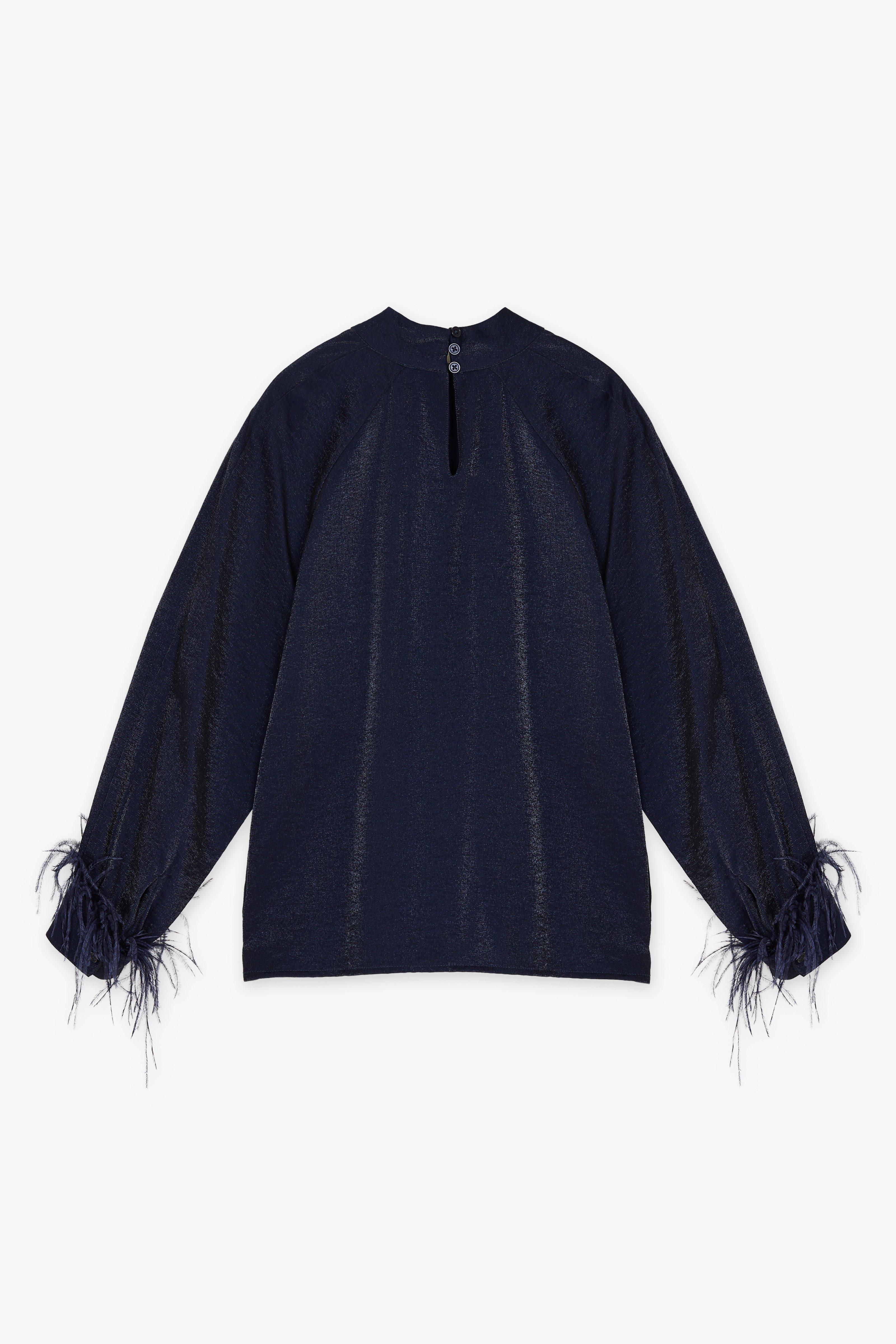 CKS Dames - SHAYS - blouse korte mouwen - donkerblauw