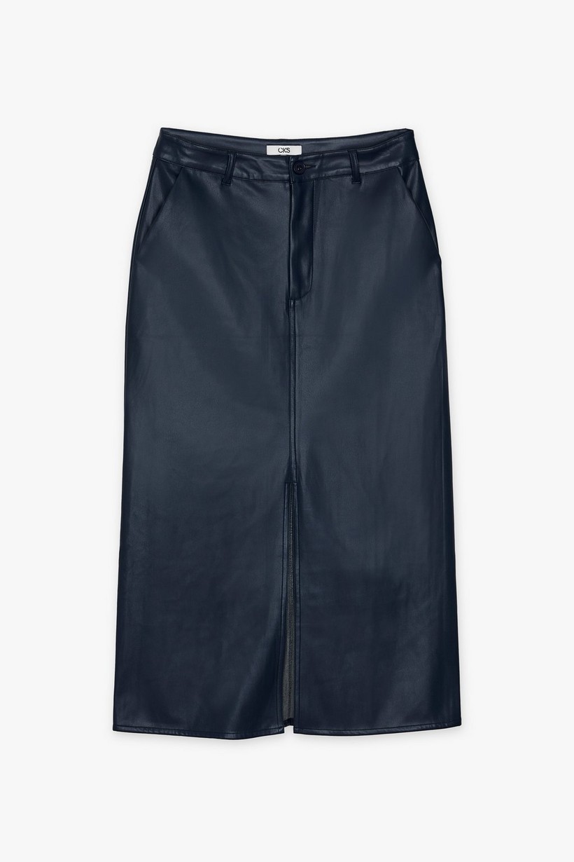 CKS Dames - SKIPPY - midi skirt - dark blue