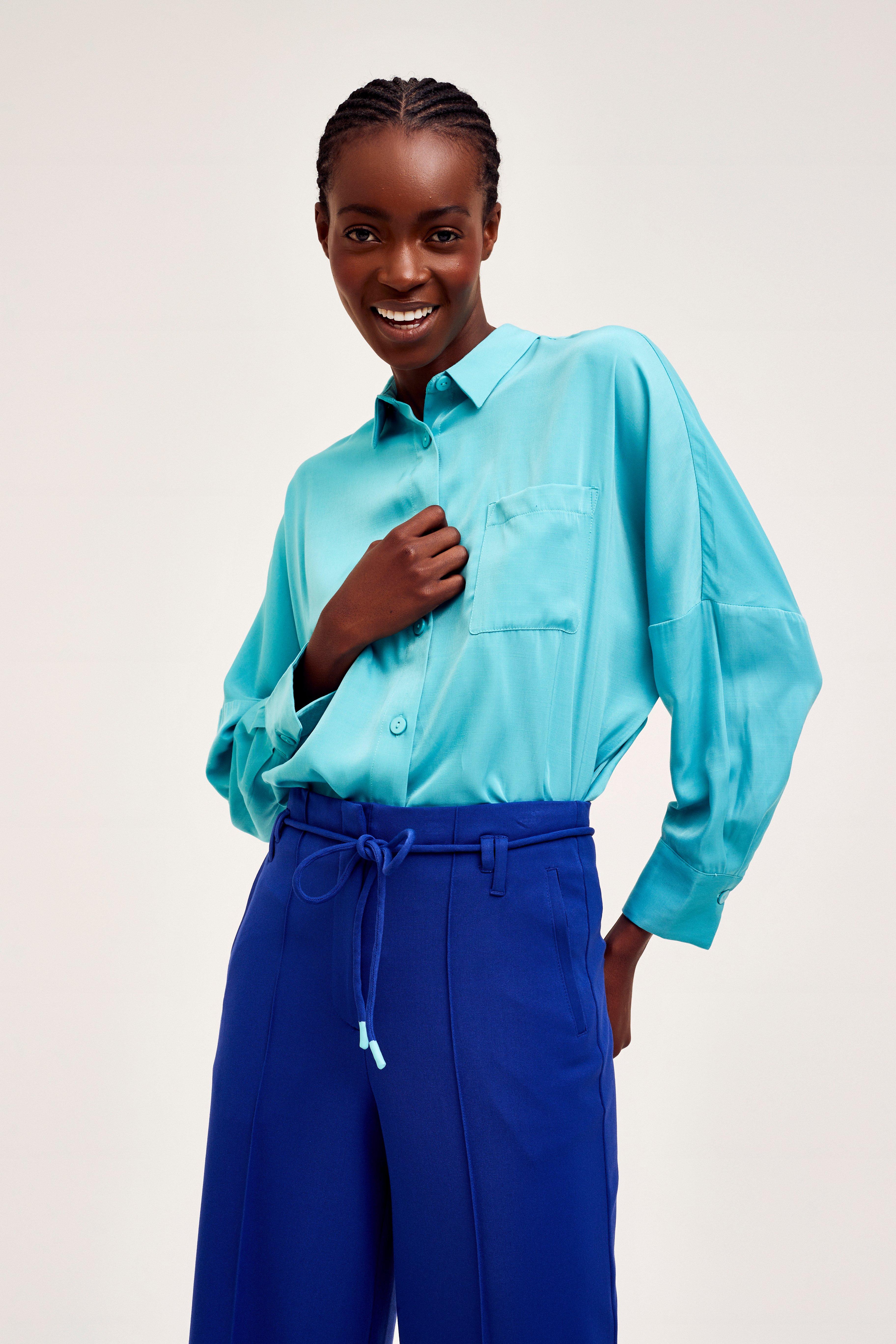 CKS Dames - WAZNA - blouse short sleeves - vivid blue