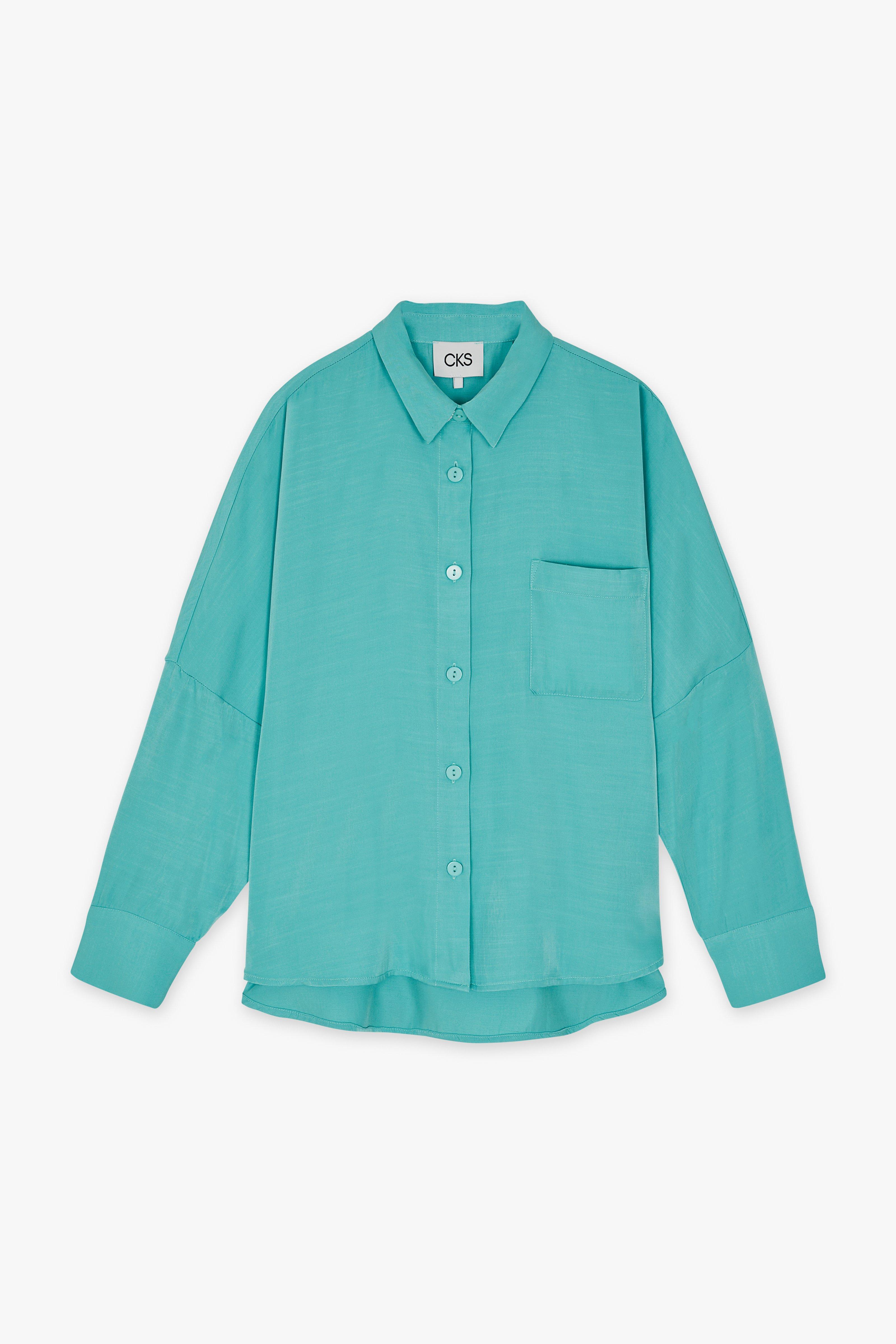 CKS Dames - WAZNA - blouse korte mouwen - felblauw