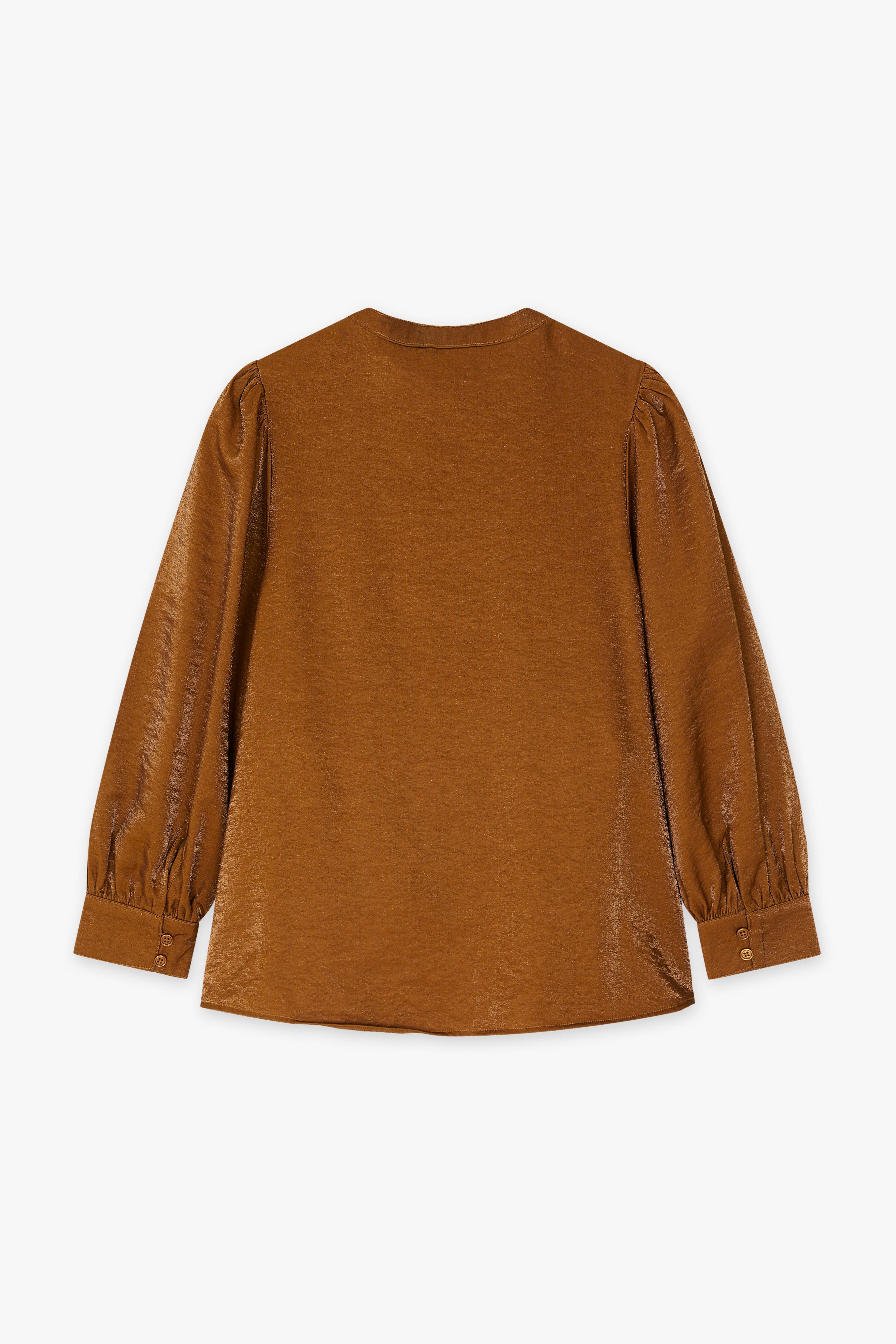 CKS Dames - MICKEY - blouse short sleeves - bright brown