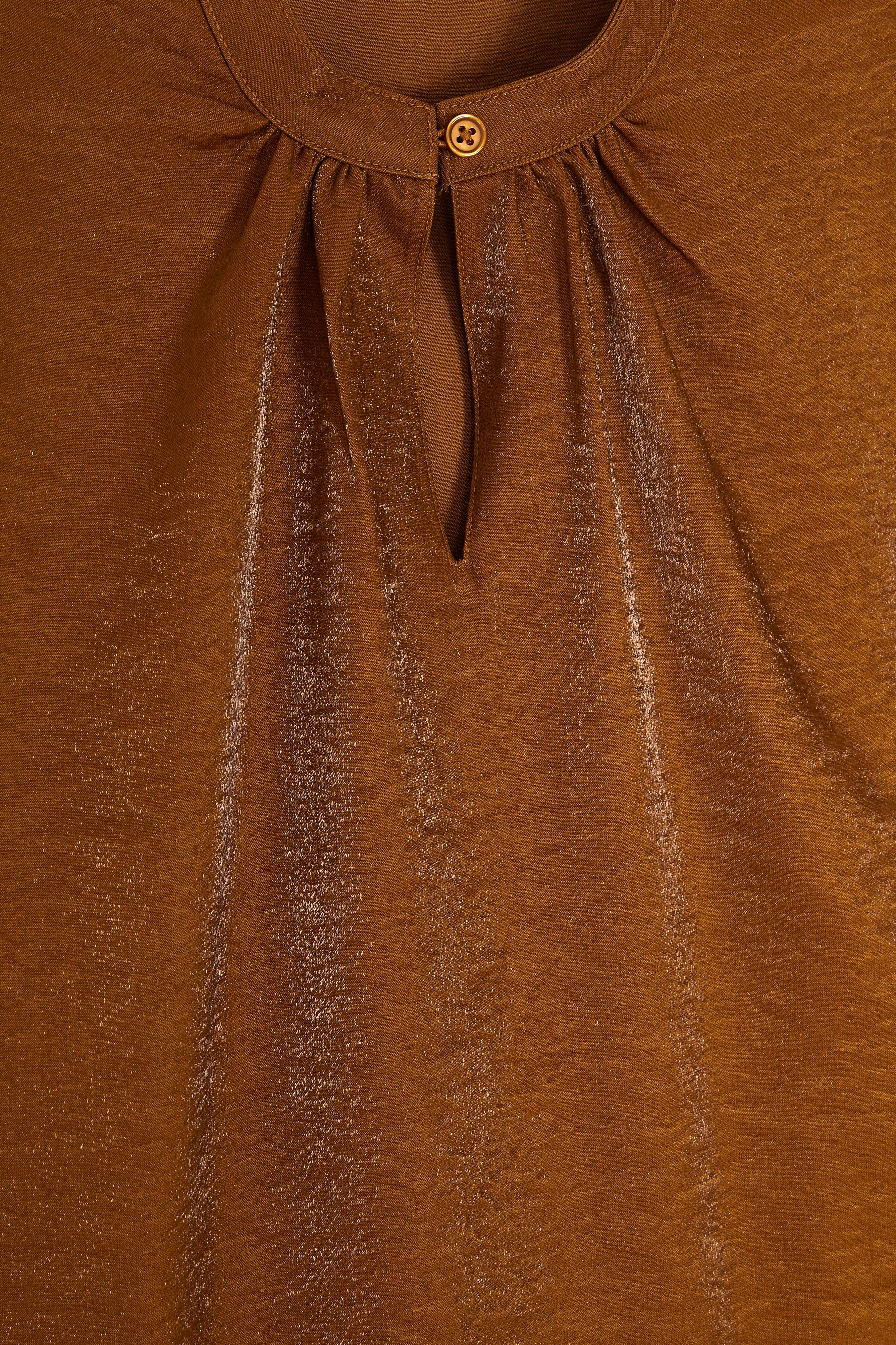 CKS Dames - MICKEY - blouse short sleeves - bright brown