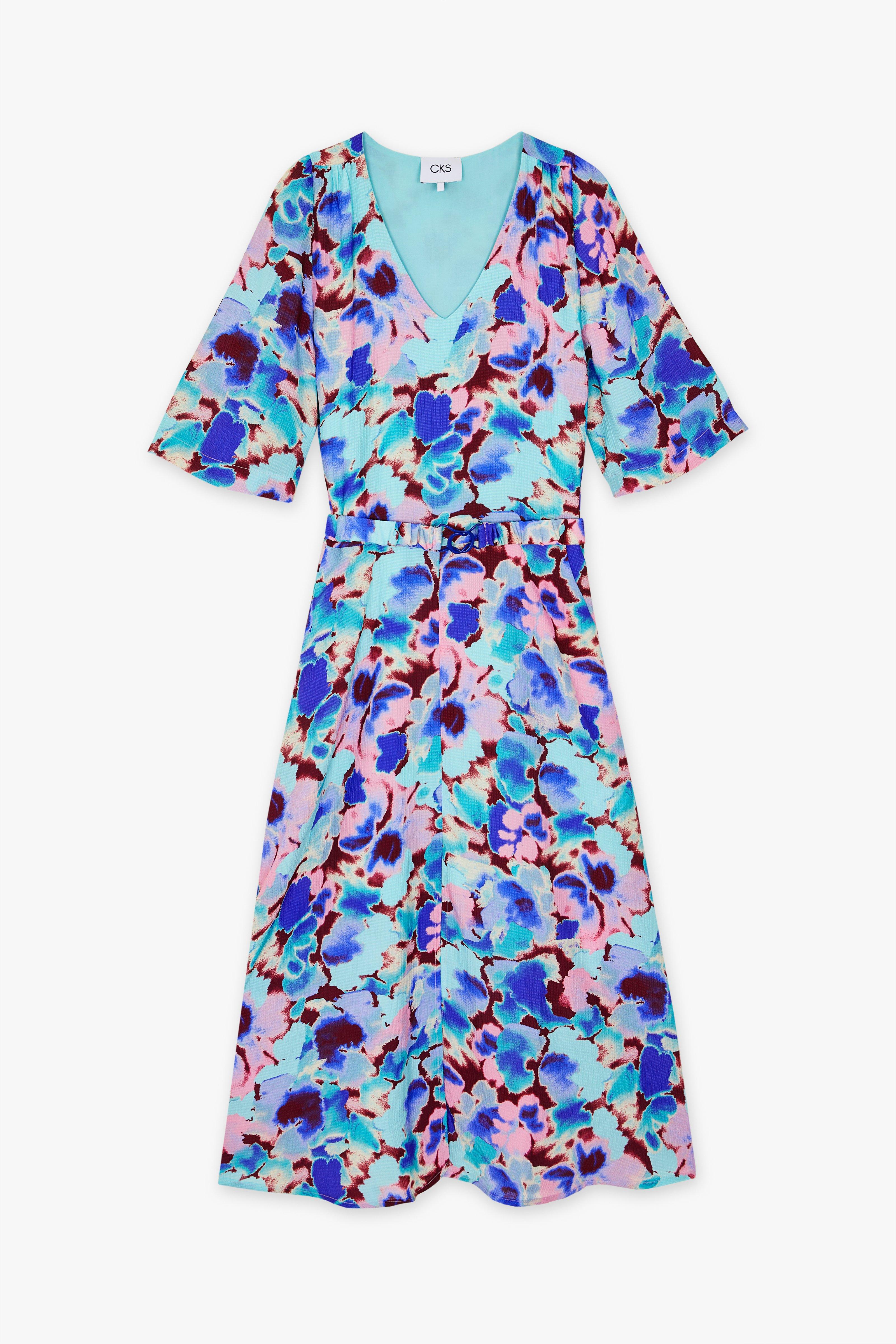 CKS Dames - SADIA - Midi-Kleid - Mehrfarbig