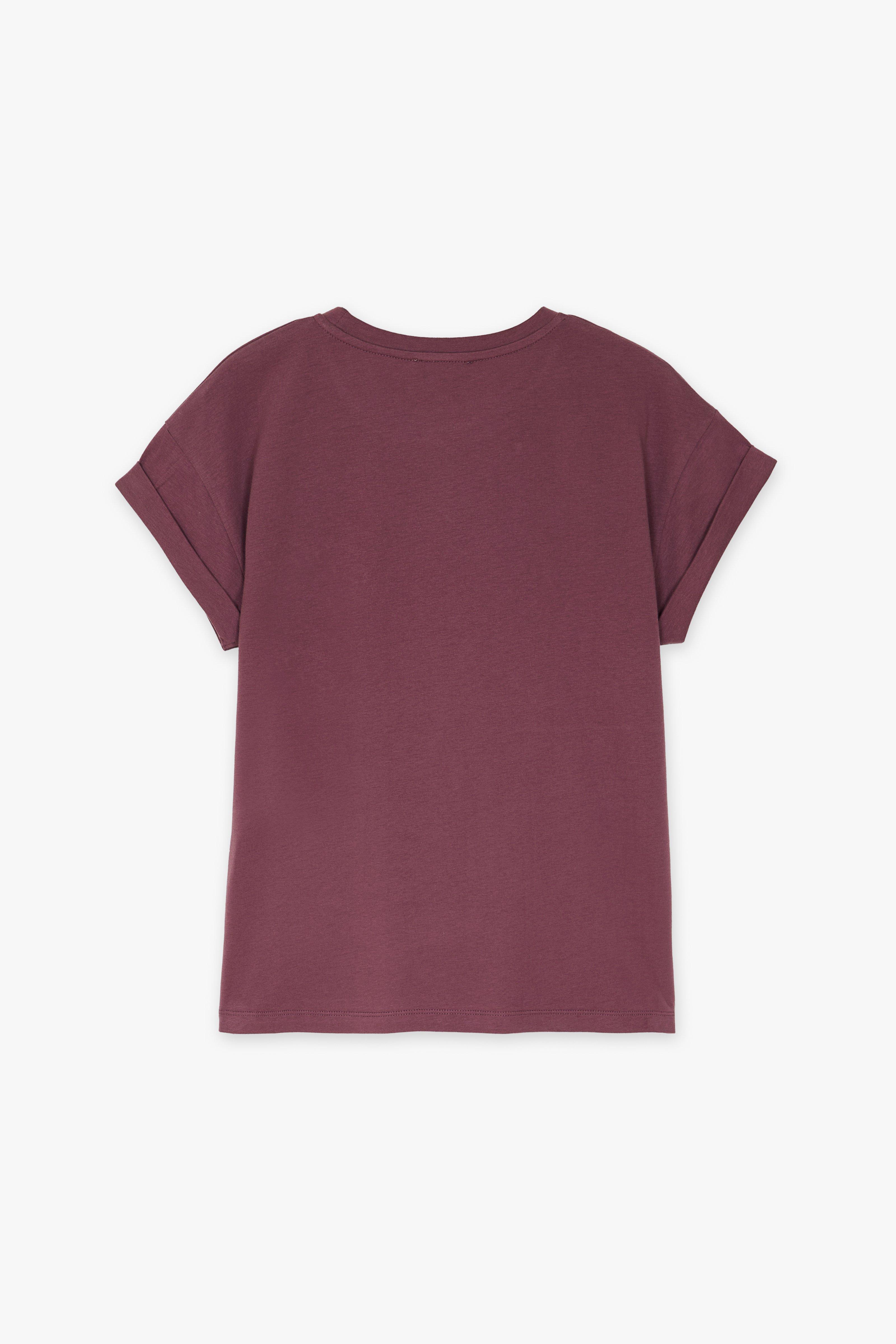 CKS Dames - JUNA - t-shirt korte mouwen - donkerrood