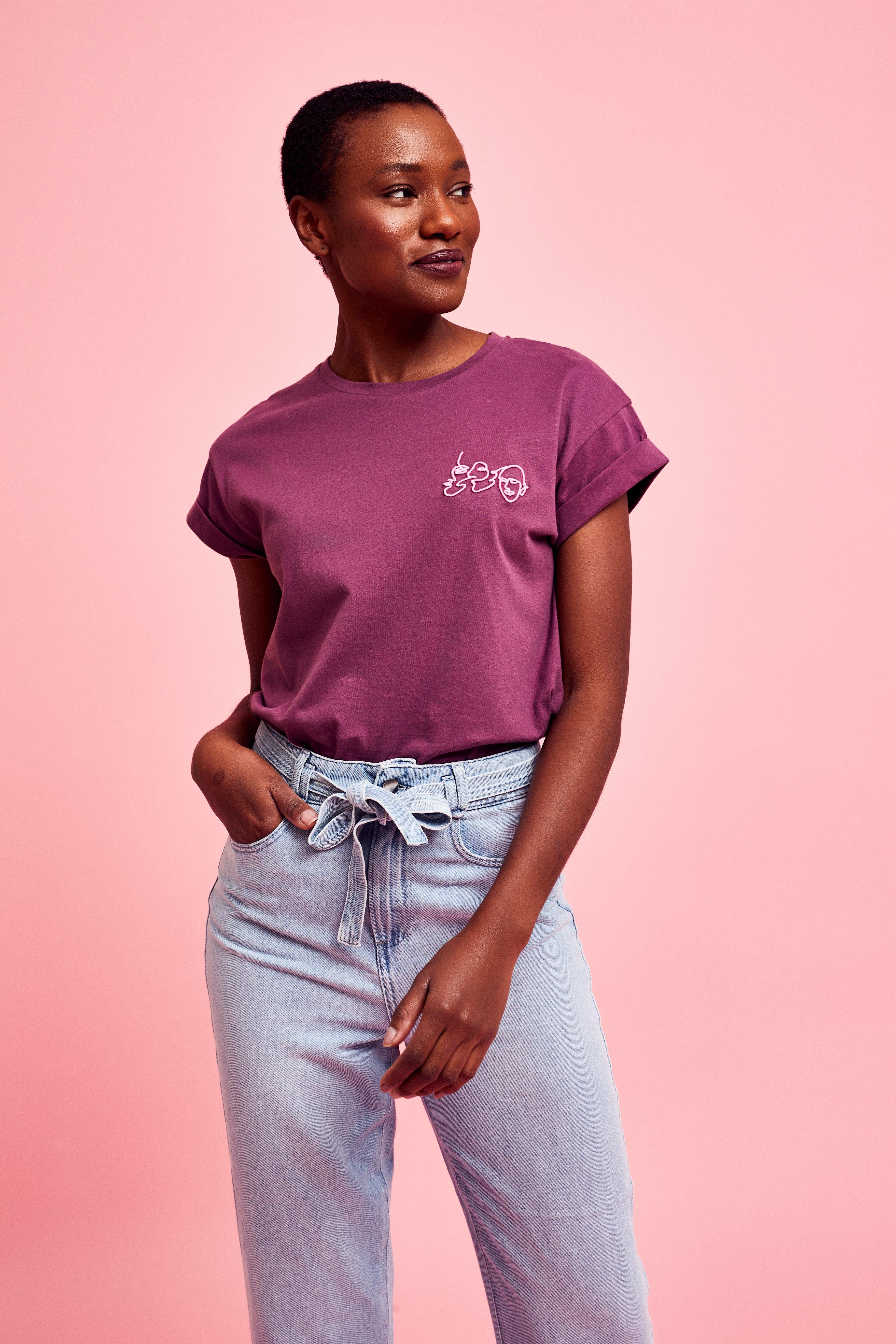 CKS Dames - JUNA - t-shirt korte mouwen - donkerrood