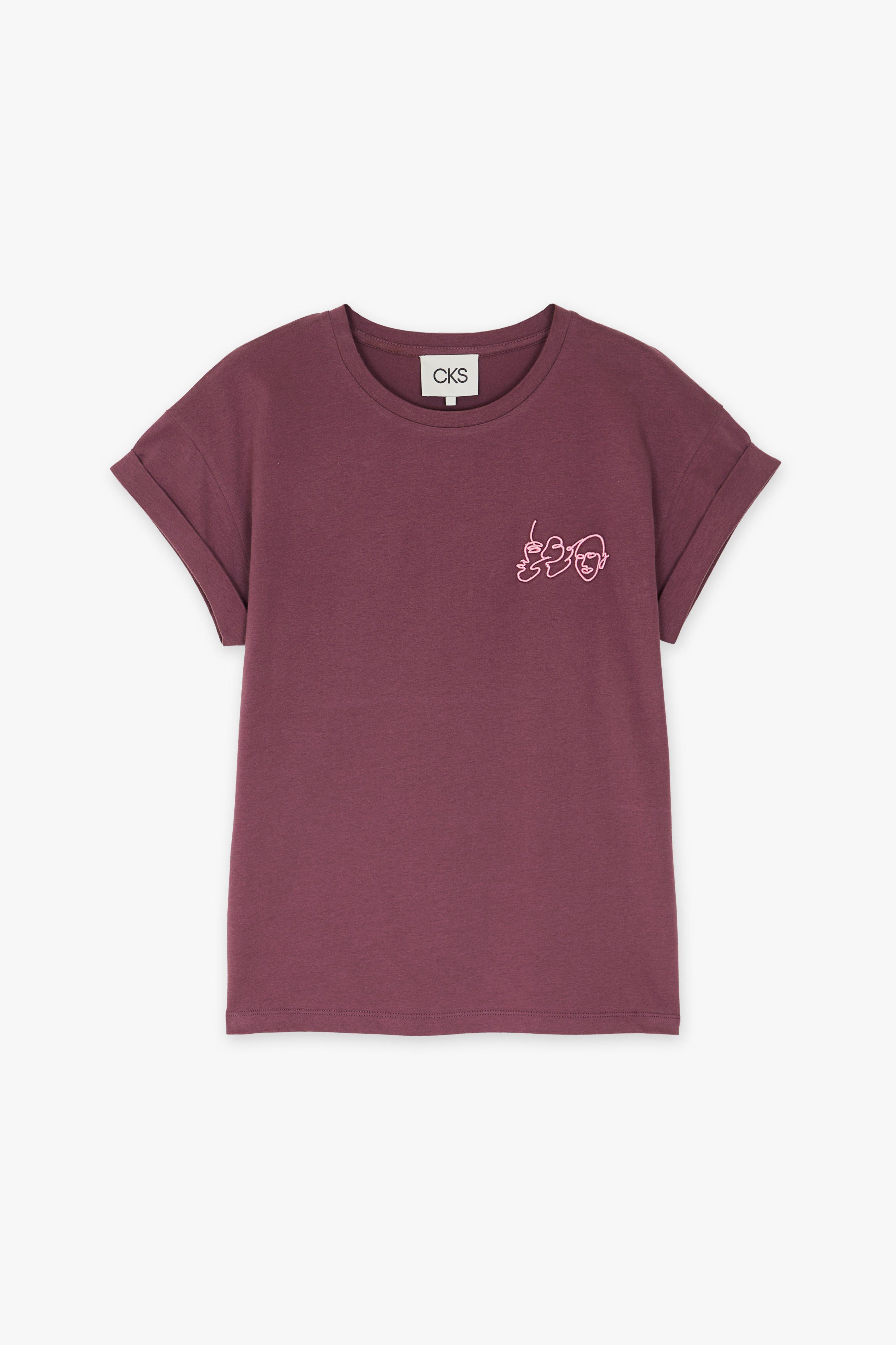 CKS Dames - JUNA - t-shirt korte mouwen - donkerrood
