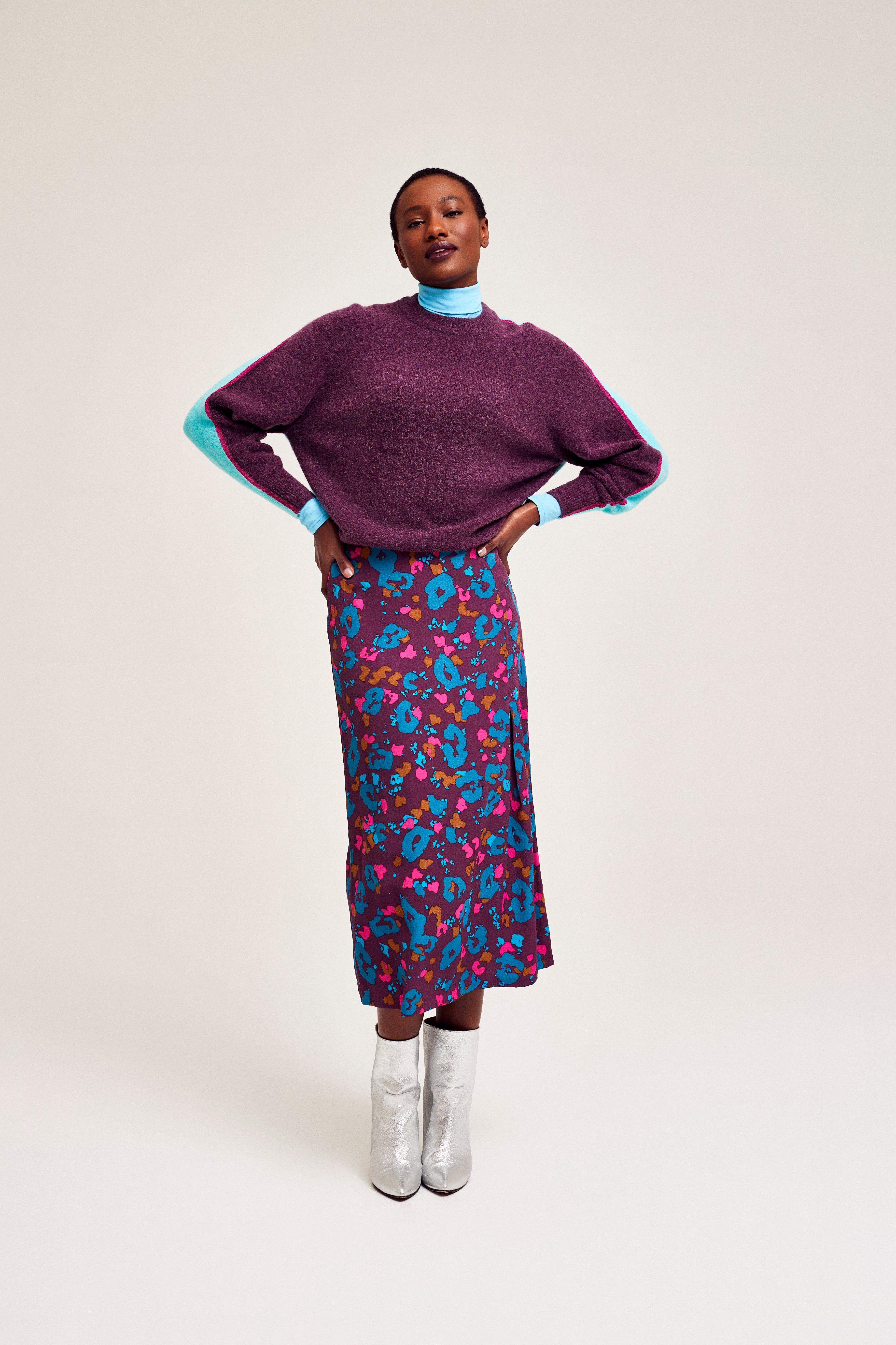 CKS Dames - SKIN - midi skirt - multicolor