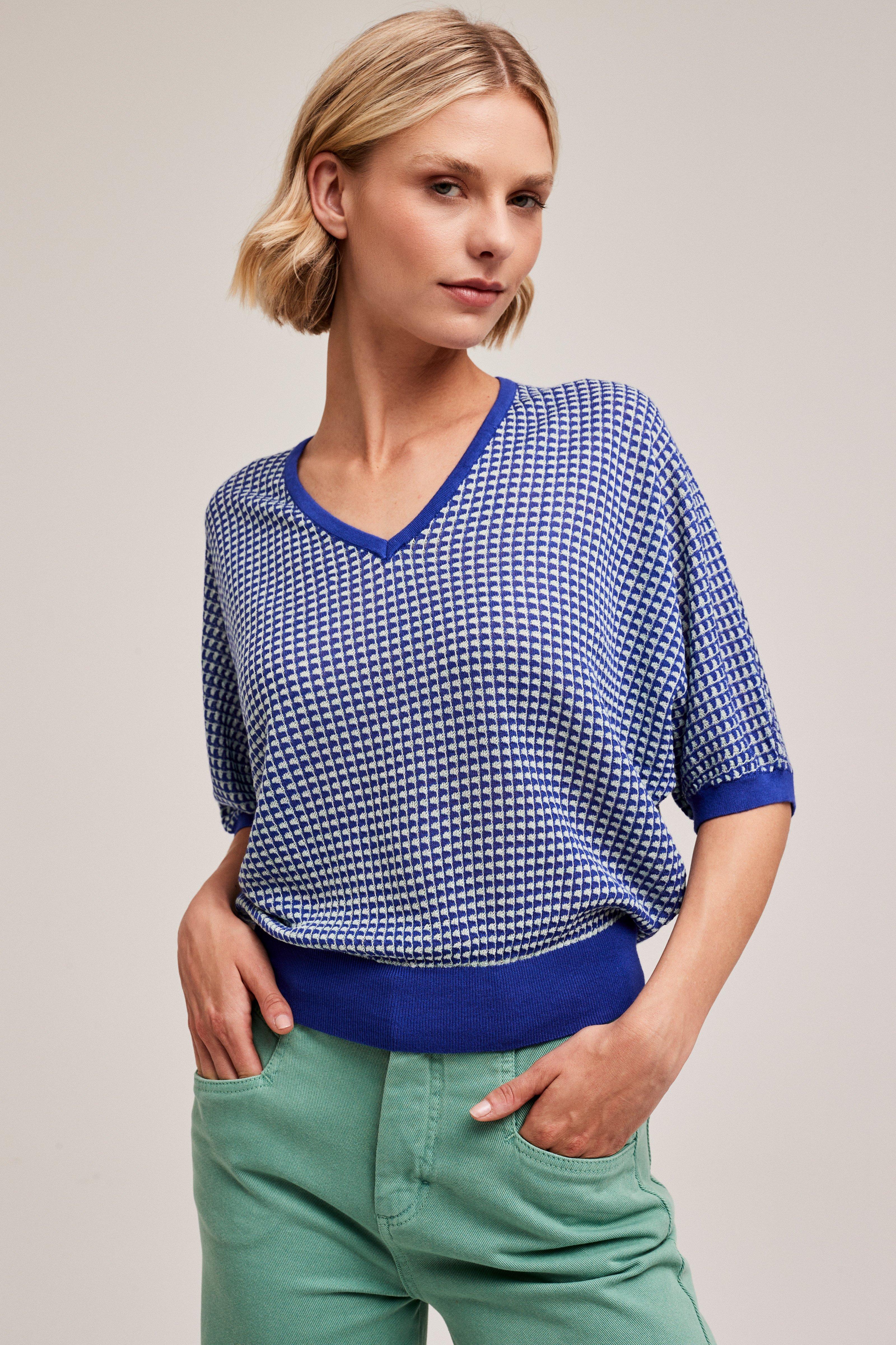 CKS Dames - PRIK - knitted top - blue