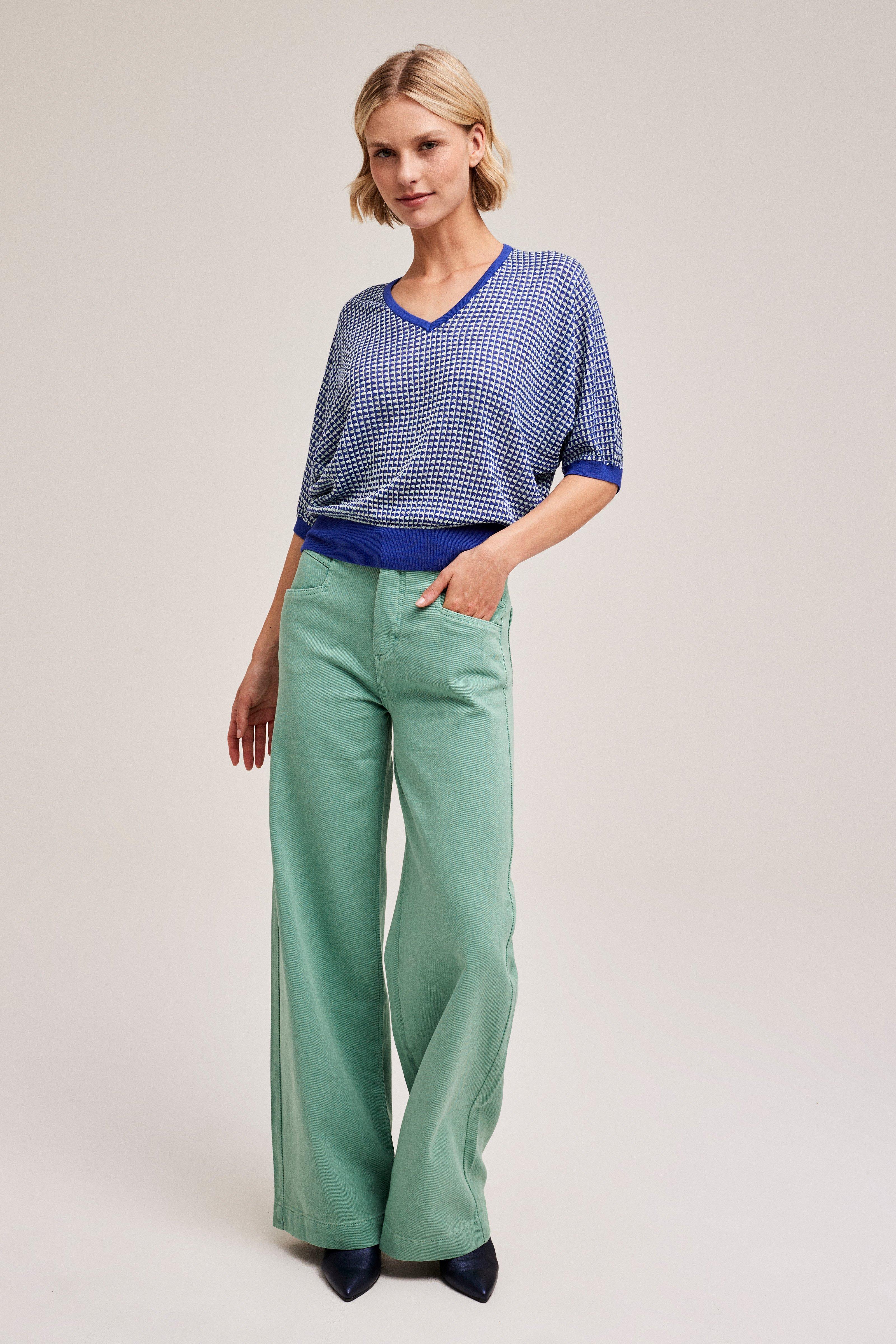 CKS Dames - PRIK - knitted top - blue