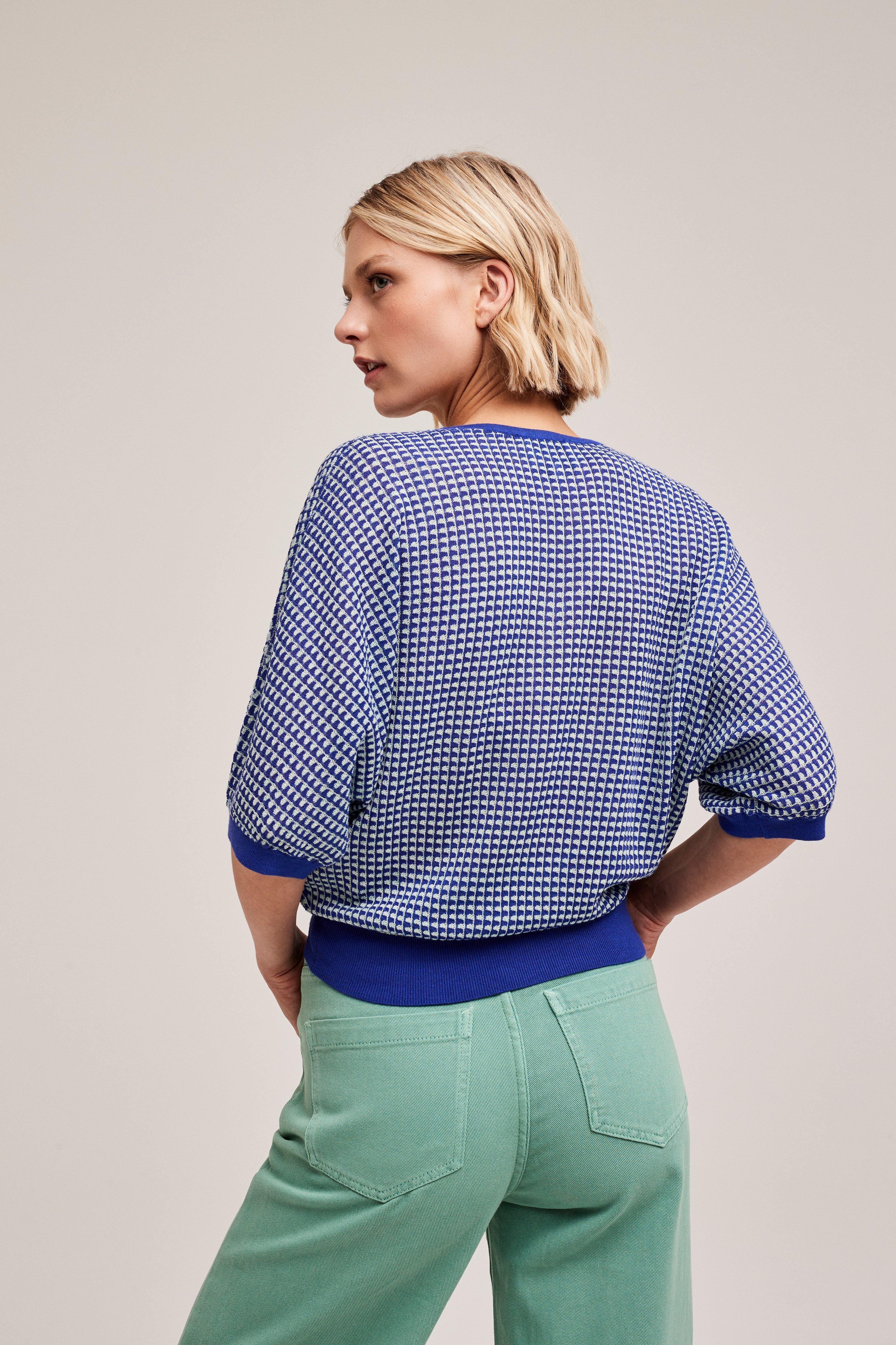 CKS Dames - PRIK - knitted top - blue
