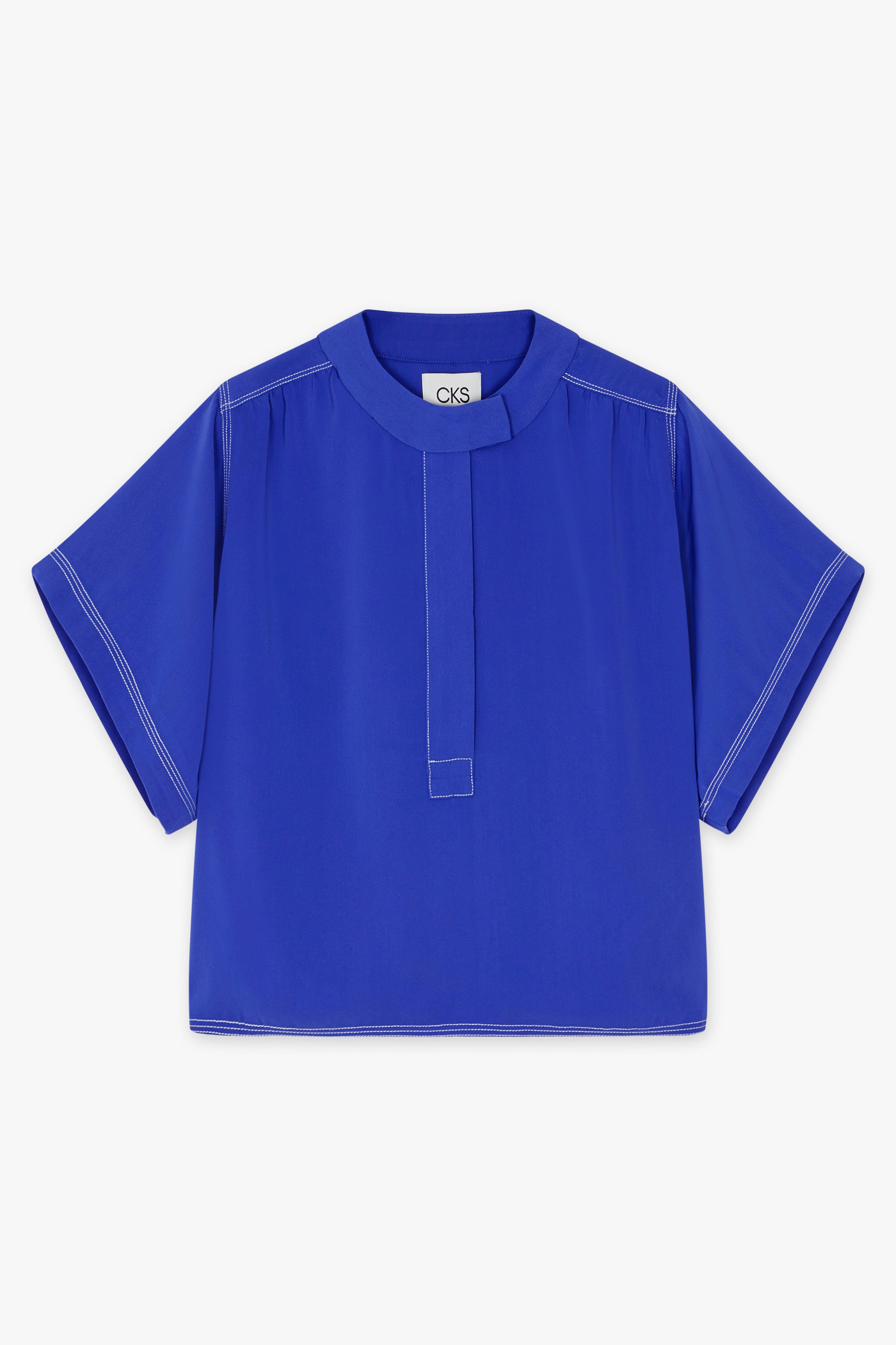 CKS Dames - LEDO - blouse lange mouwen - blauw