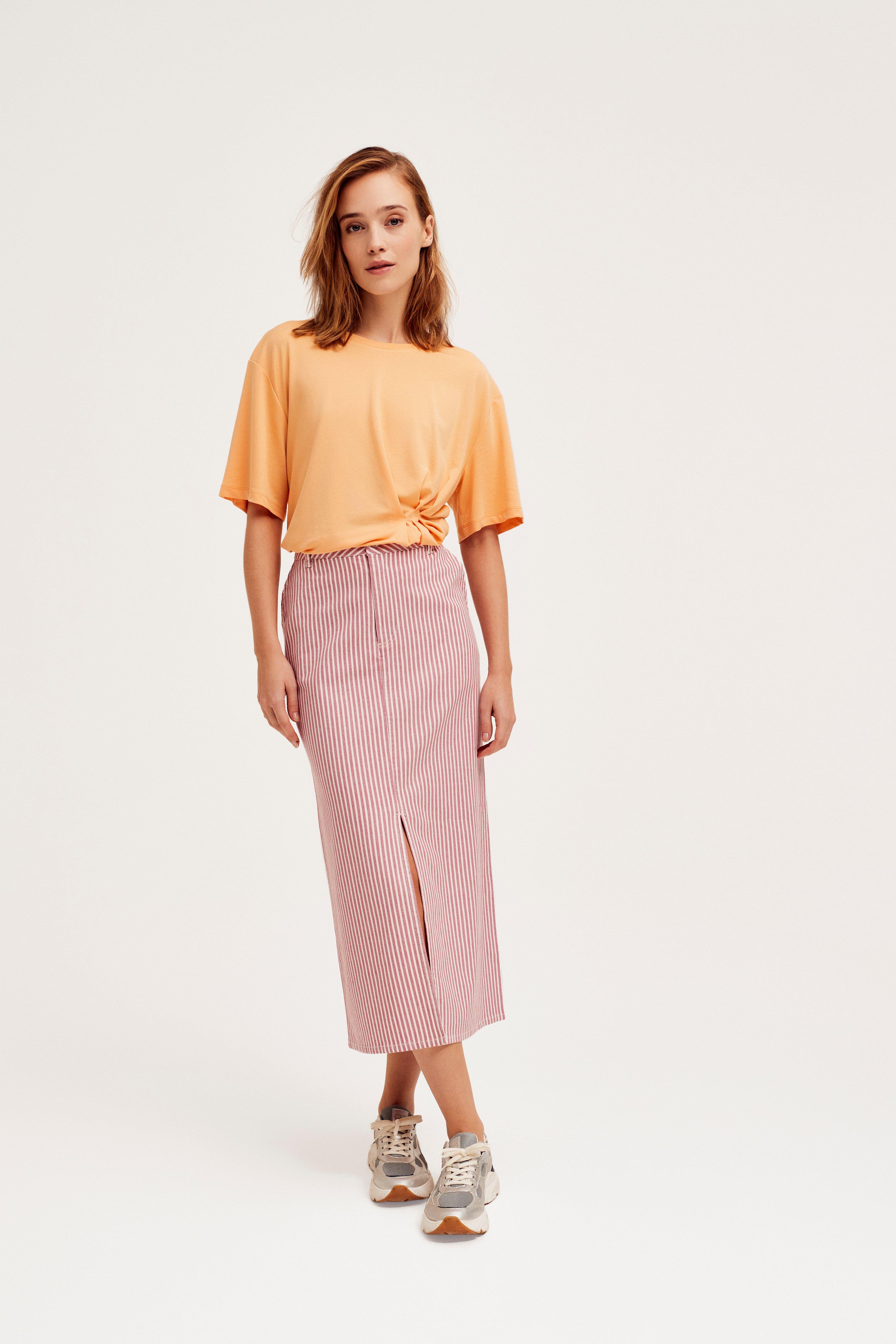 CKS Dames - SKIPPER - midi skirt - light pink