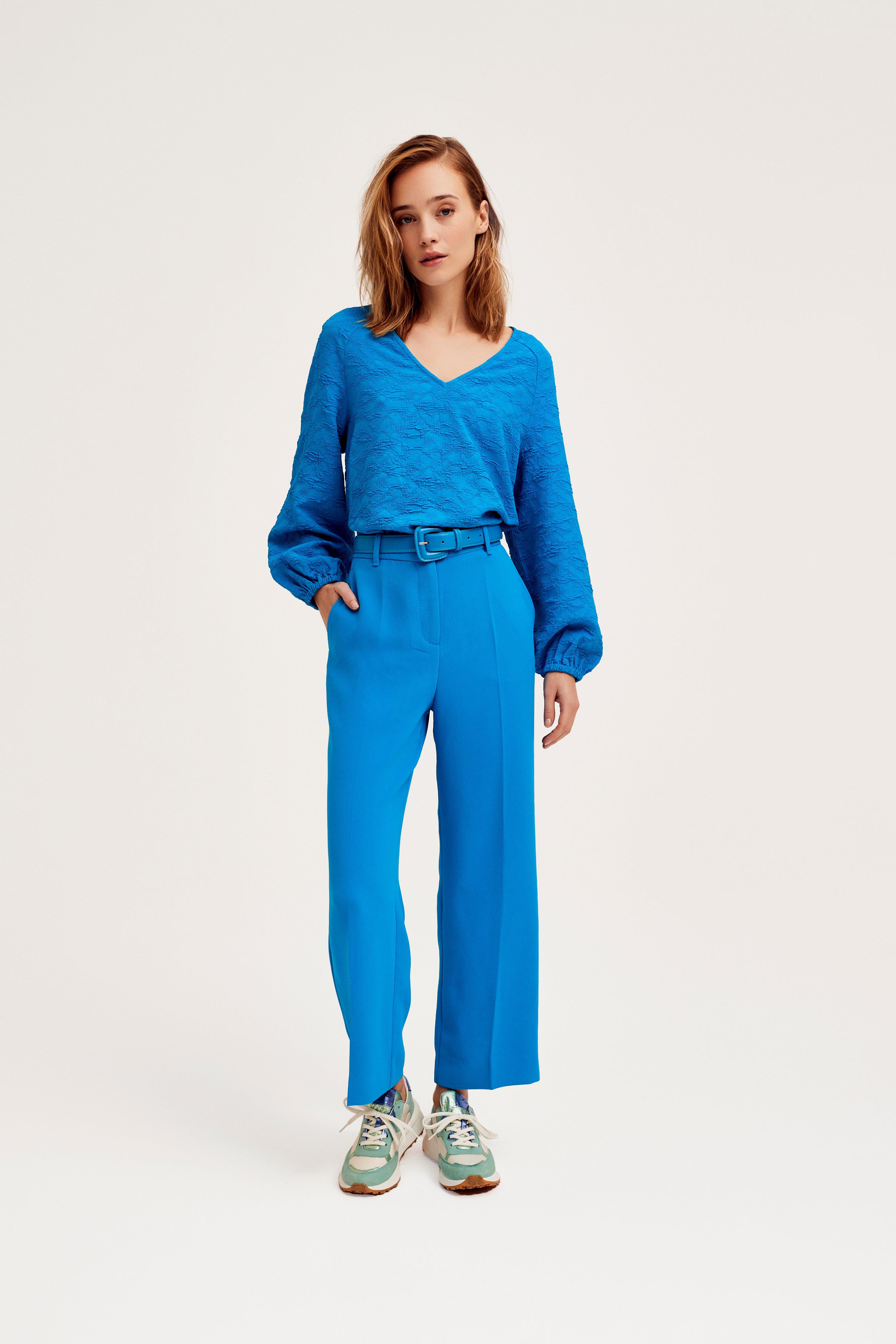 CKS Dames - SVEANA - Bluse Kurze Ärmel - Hellblau