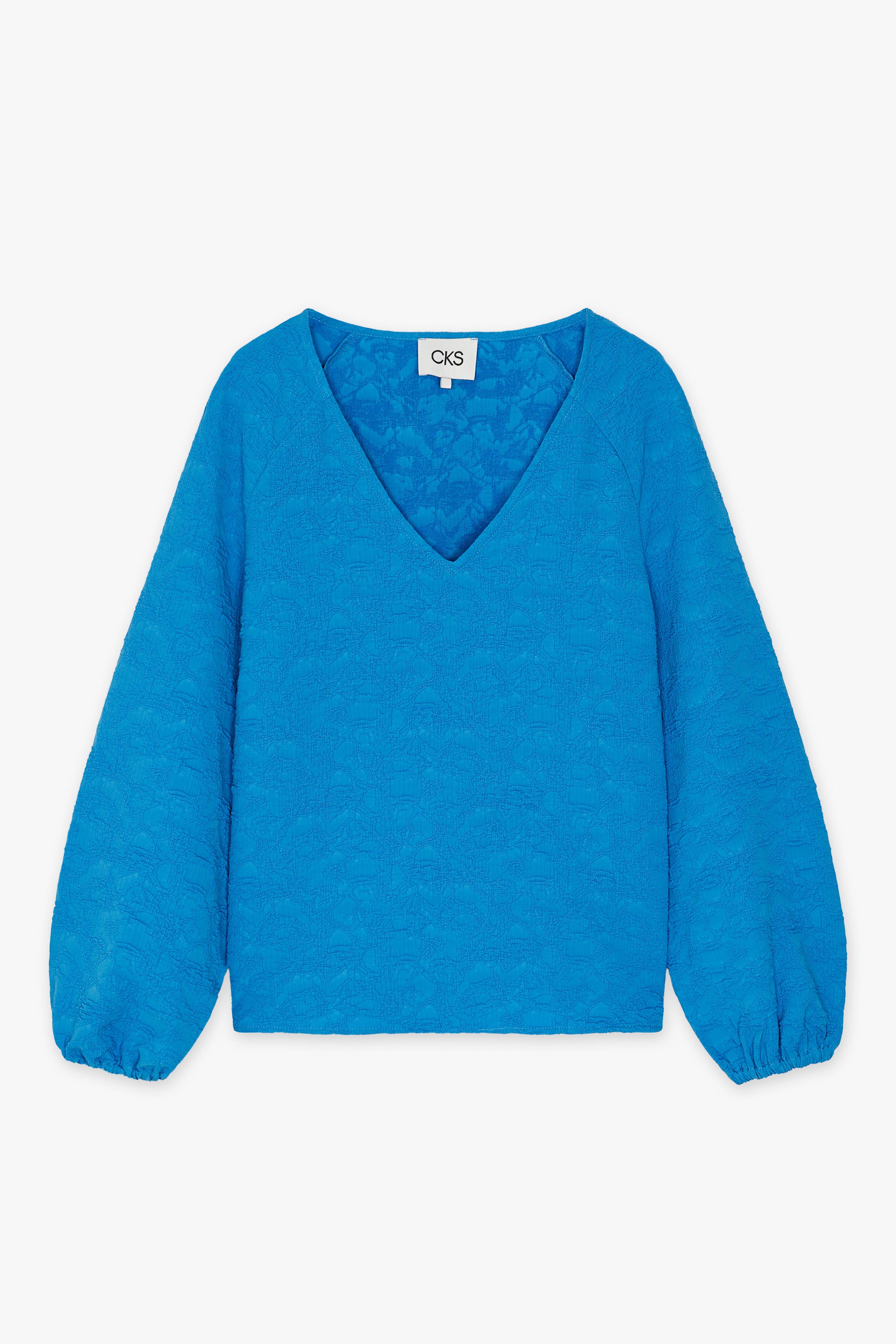 CKS Dames - SVEANA - Bluse Kurze Ärmel - Hellblau