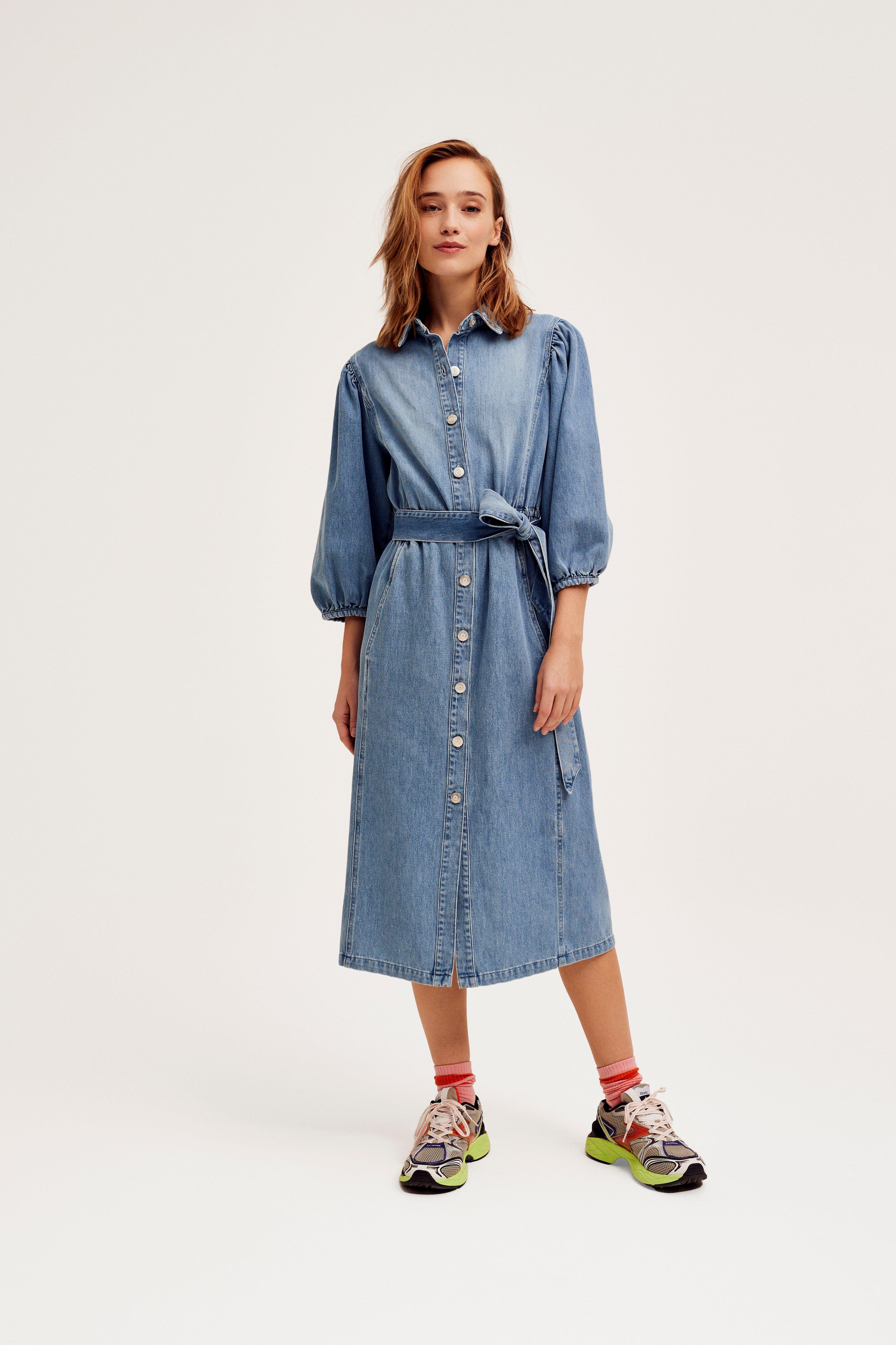 CKS Dames - IVORYS - robe midi - bleu