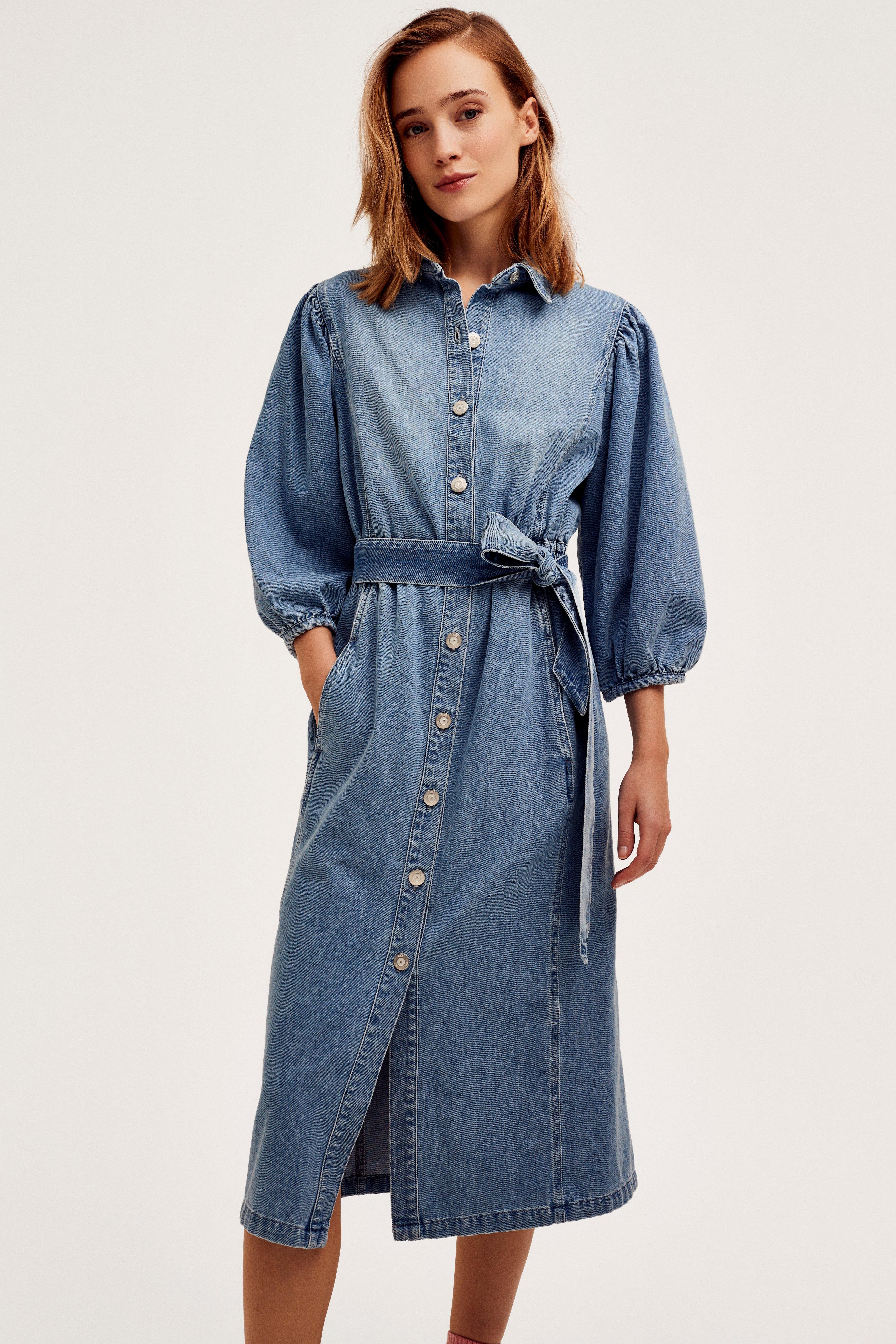 CKS Dames - IVORYS - robe midi - bleu