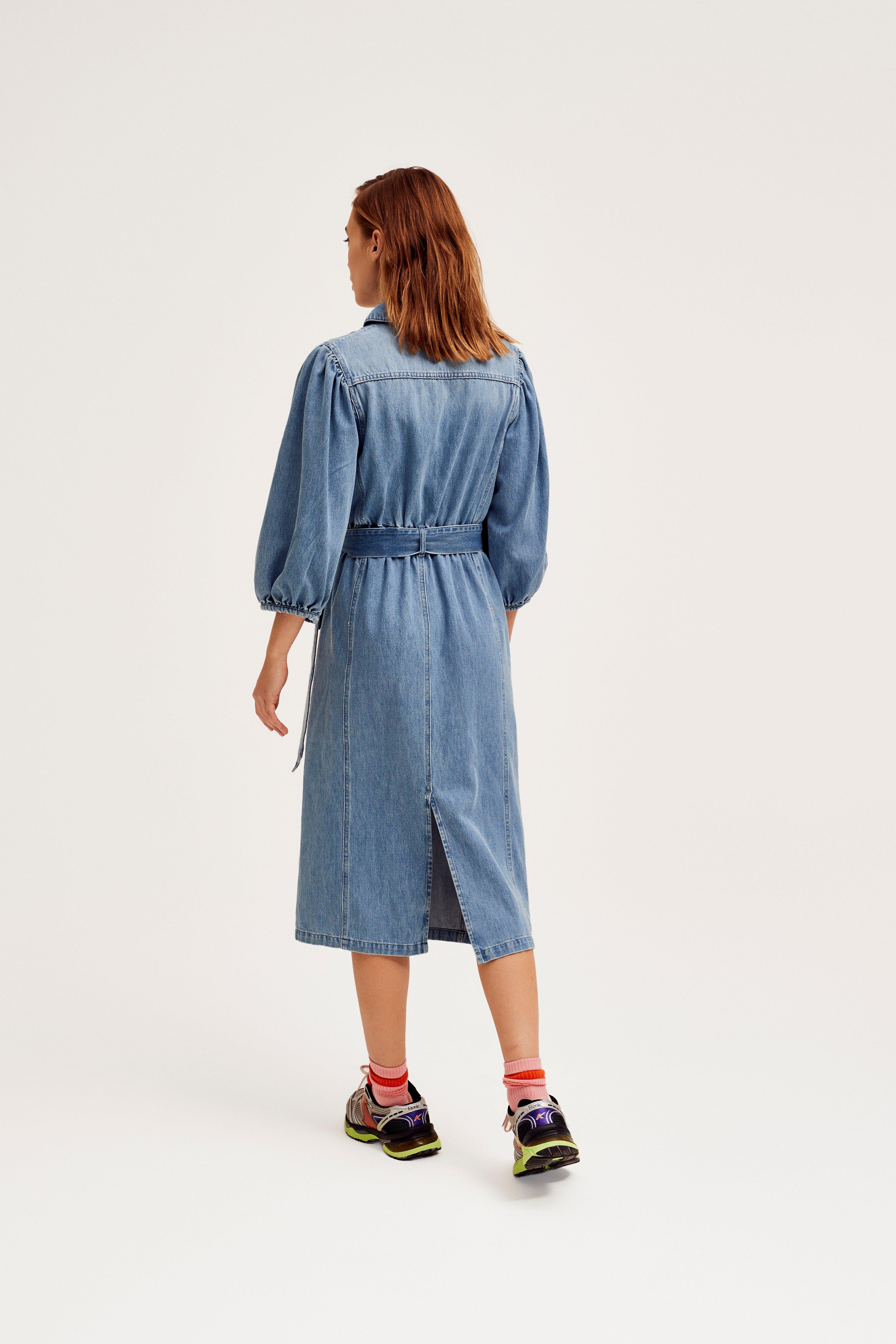 CKS Dames - IVORYS - robe midi - bleu