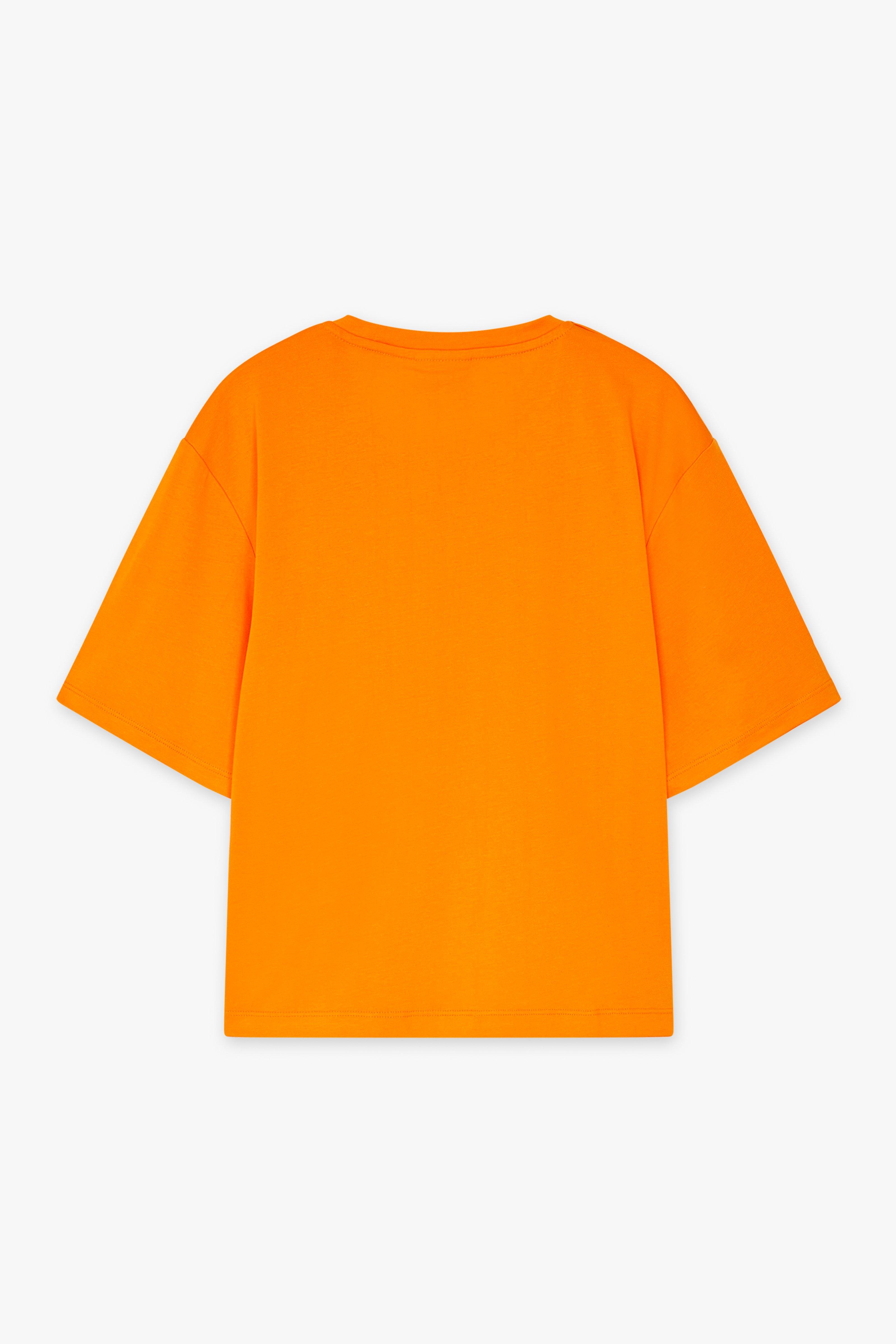CKS Dames - TWIST - t-shirt korte mouwen - intens oranje