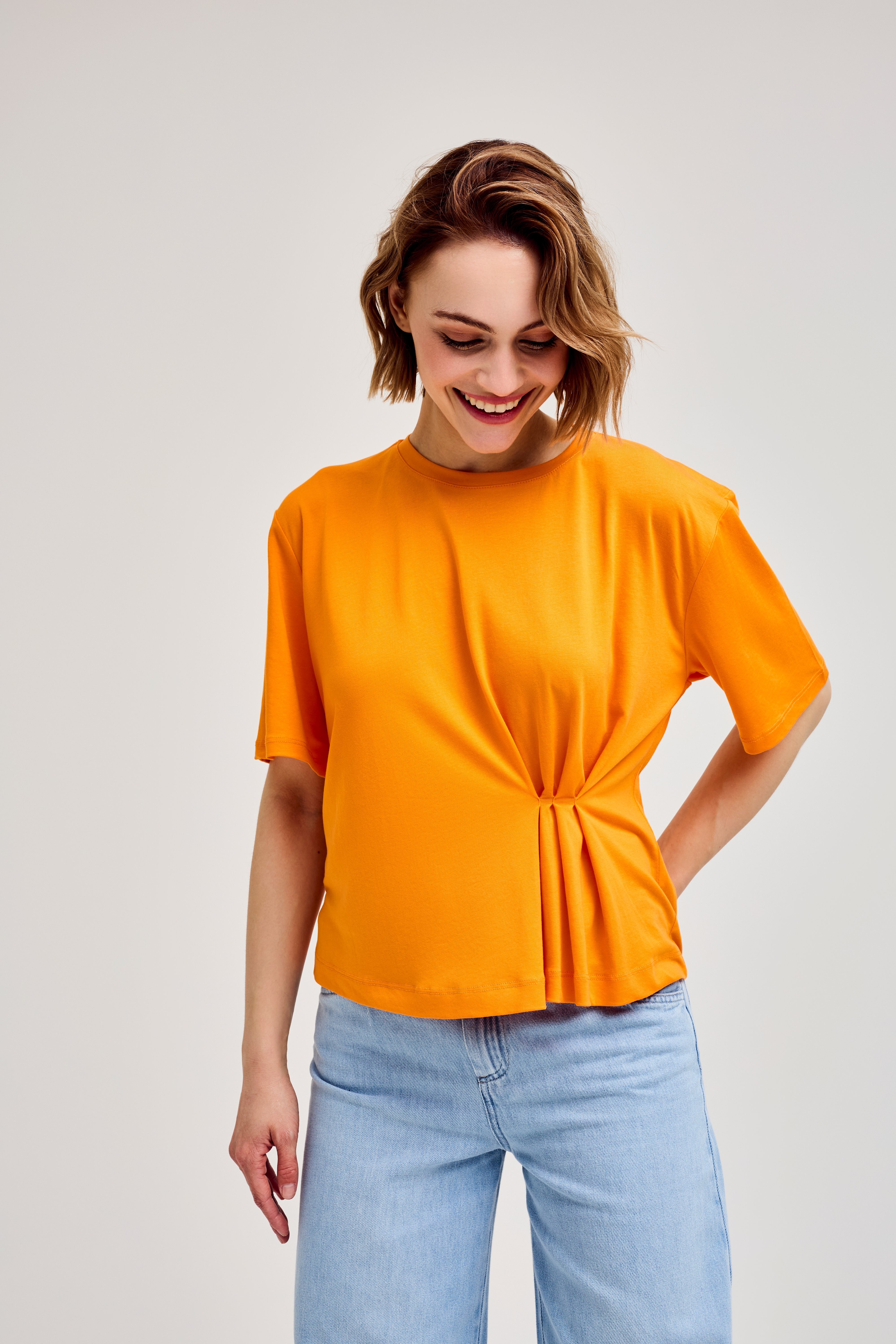CKS Dames - TWIST - t-shirt short sleeves - bright orange