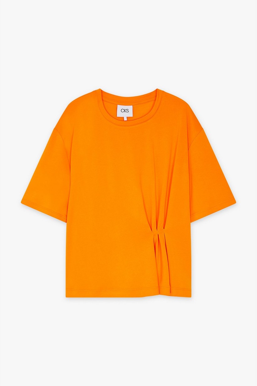 CKS Dames - TWIST - t-shirt à manches courtes - orange vif