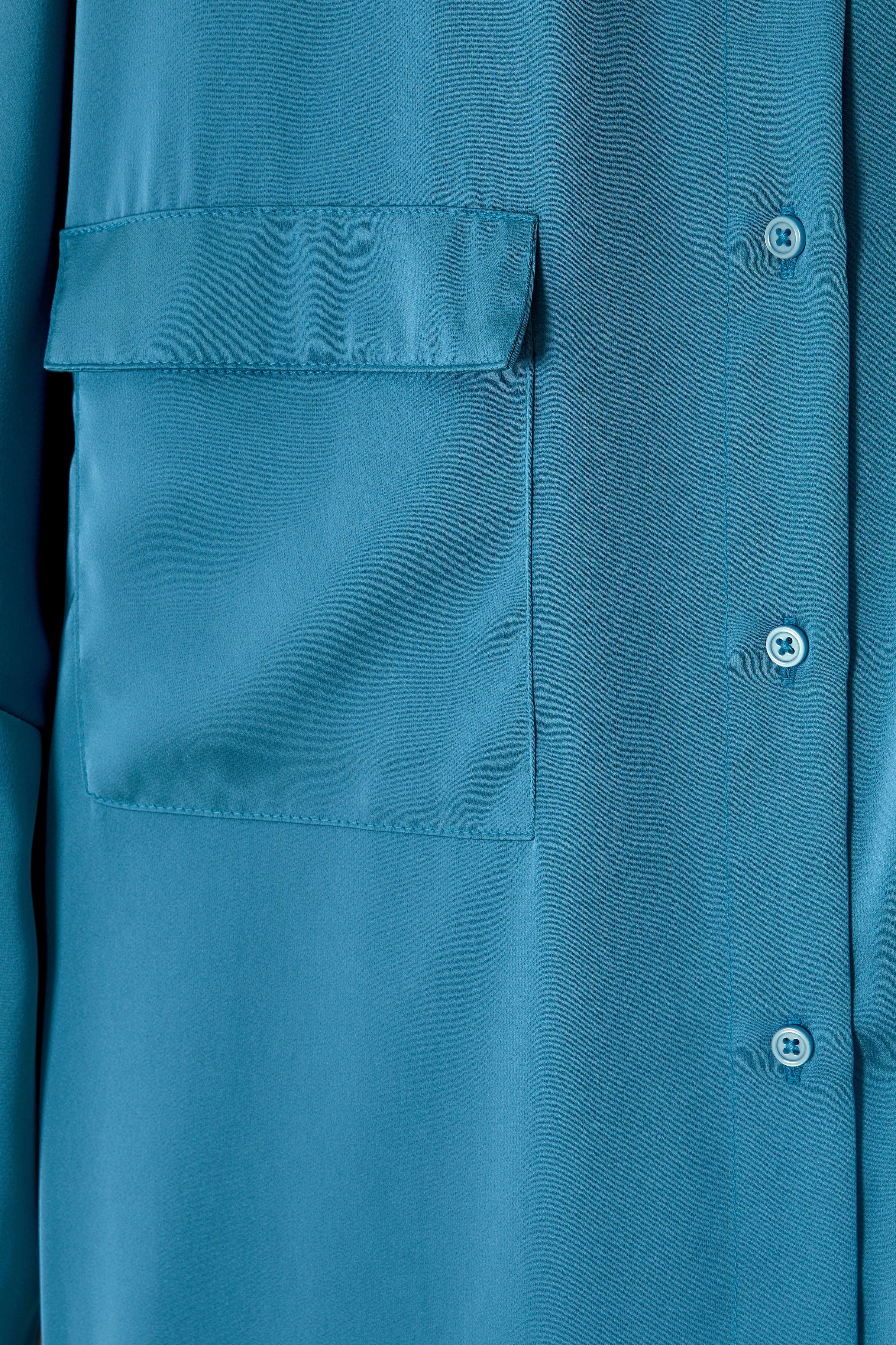 CKS Dames - SANZA - blouse korte mouwen - blauw