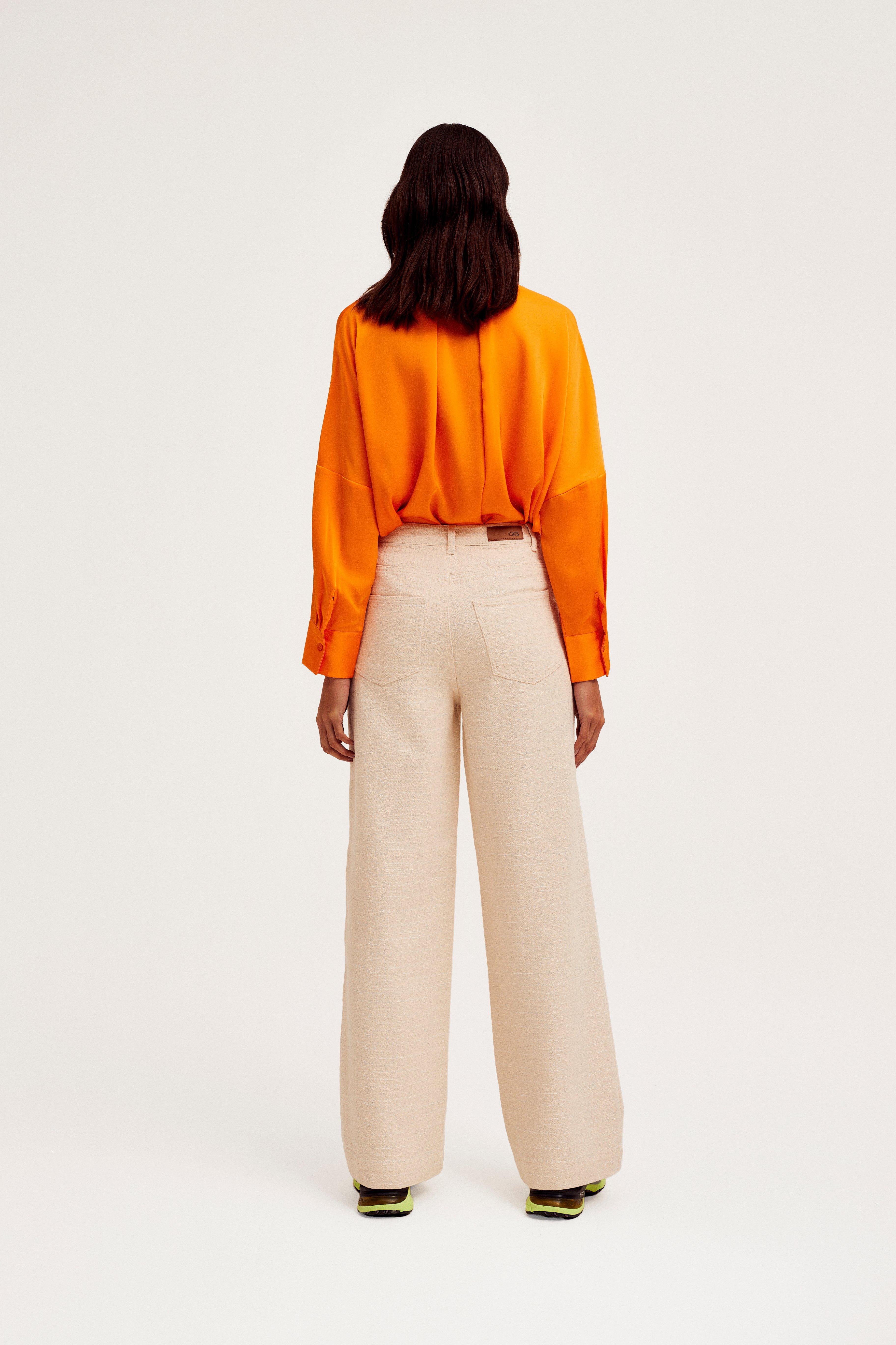 CKS Dames - WAZNA - Bluse Kurze Ärmel - Hellorange