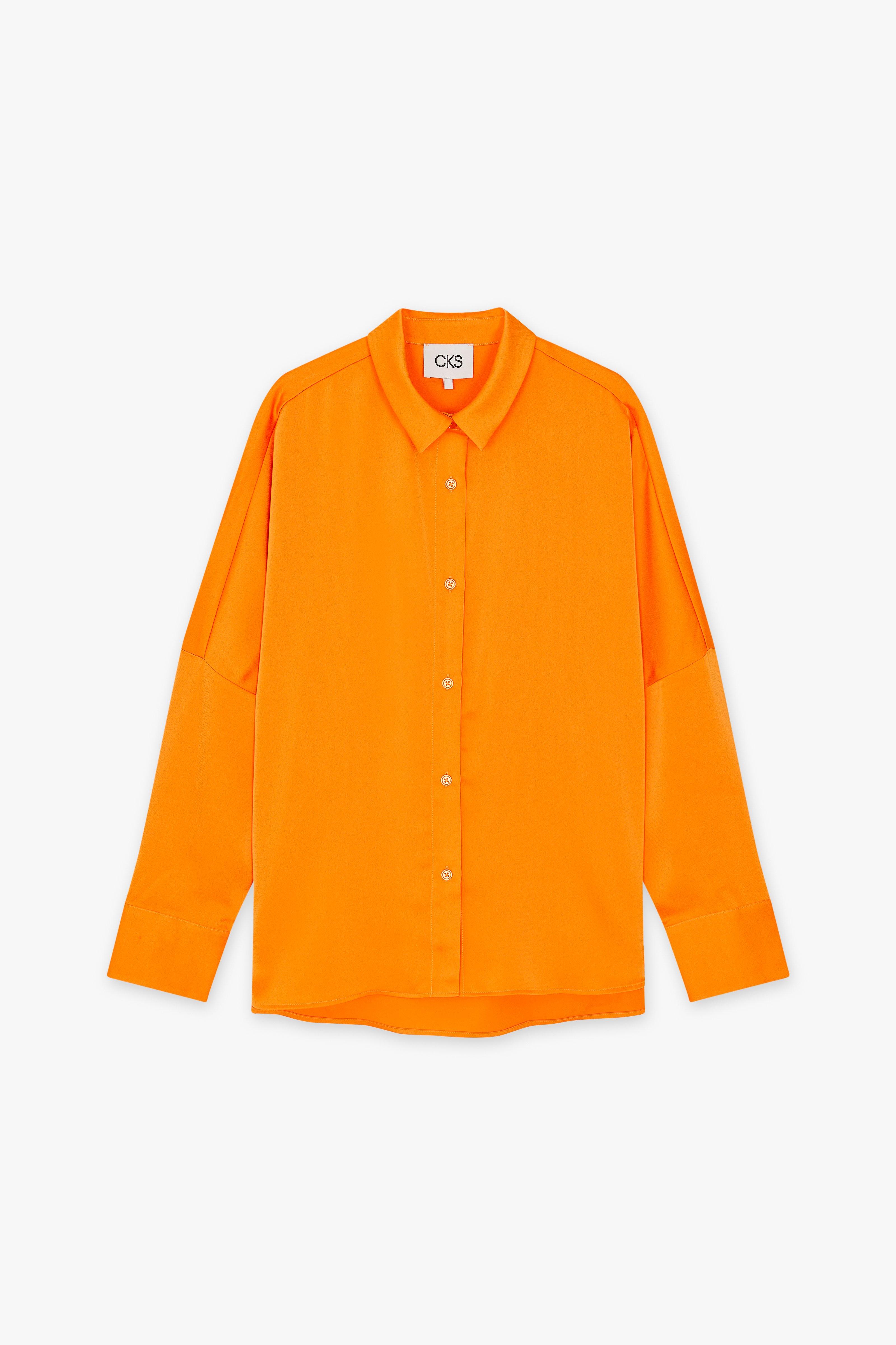 CKS Dames - WAZNA - Bluse Kurze Ärmel - Hellorange