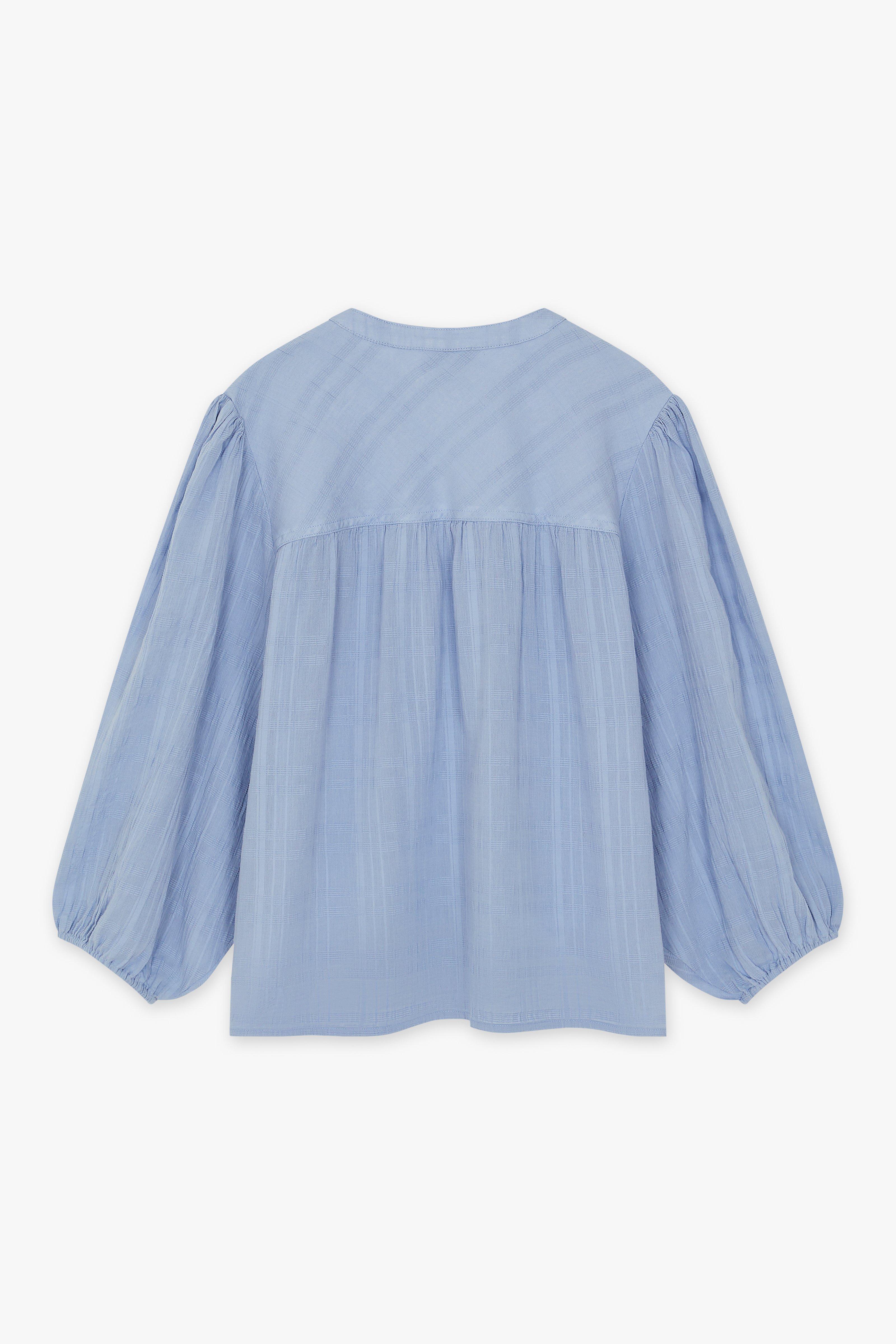 CKS Dames - WILD - Bluse Kurze Ärmel - Blau