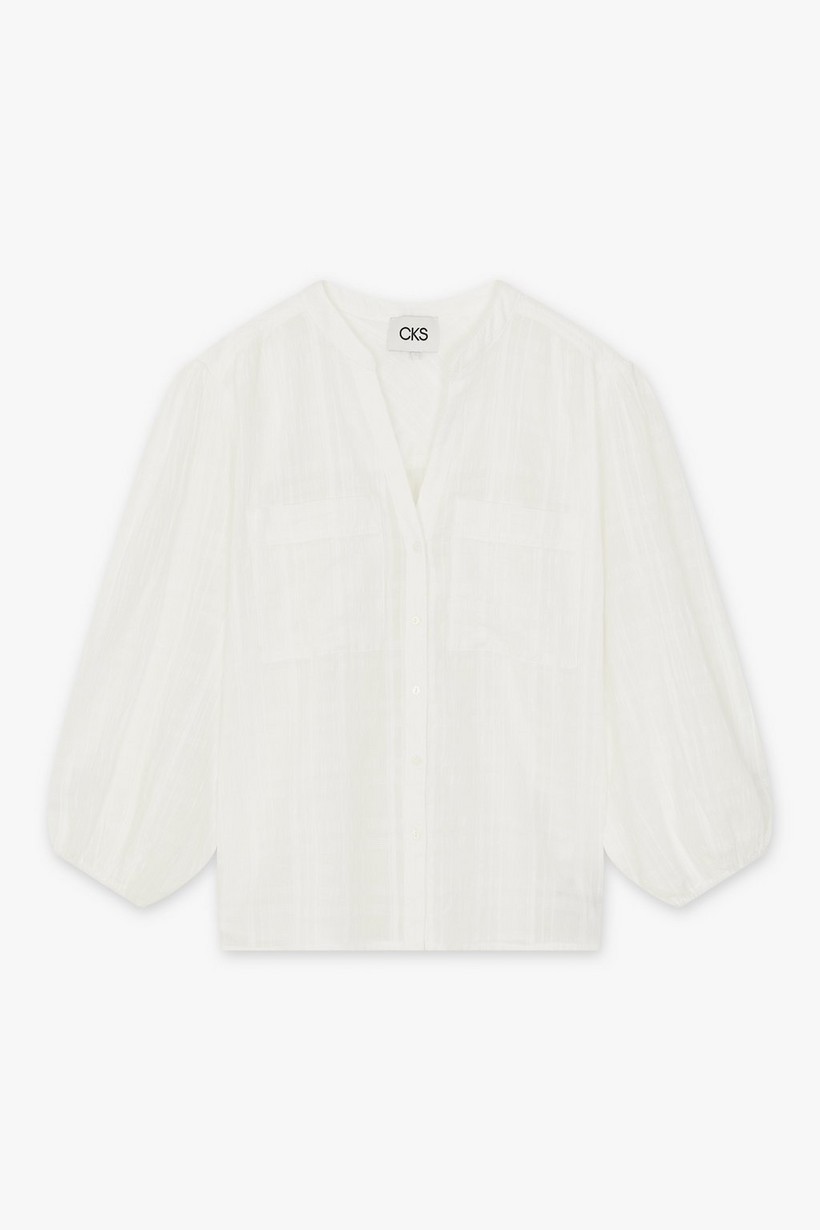 CKS Dames - WILD - blouse lange mouwen - lichtbeige