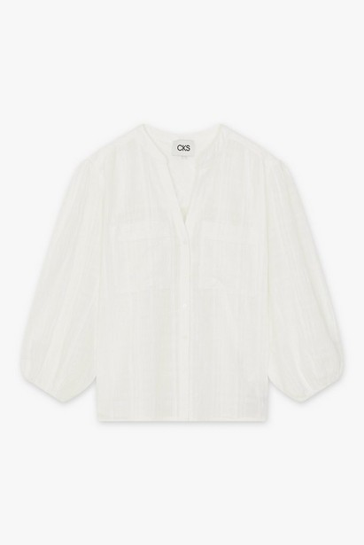 CKS Dames - WILD - blouse lange mouwen - lichtbeige