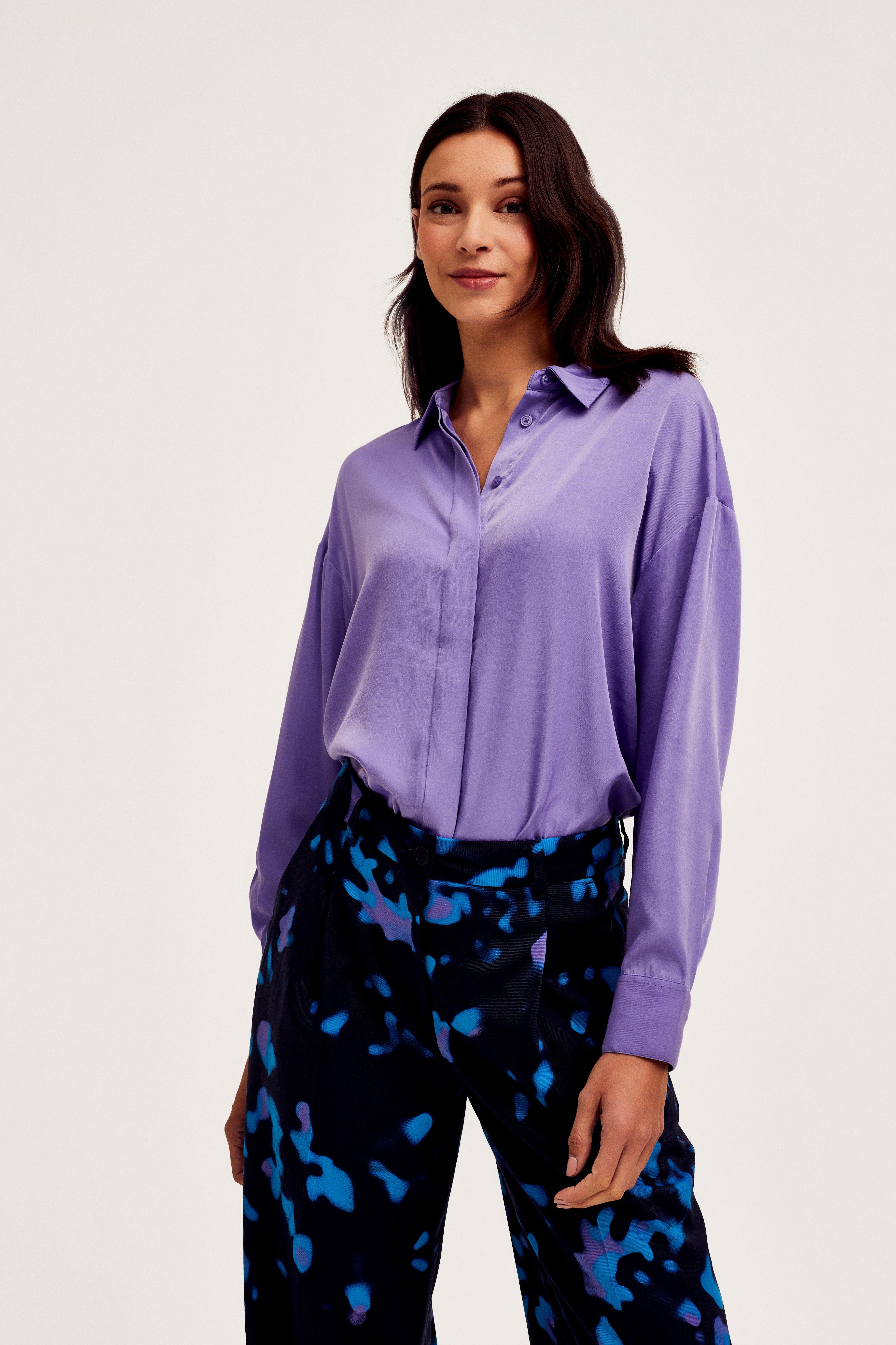 CKS Dames - RUTTENS - Bluse Kurze Ärmel - Violett
