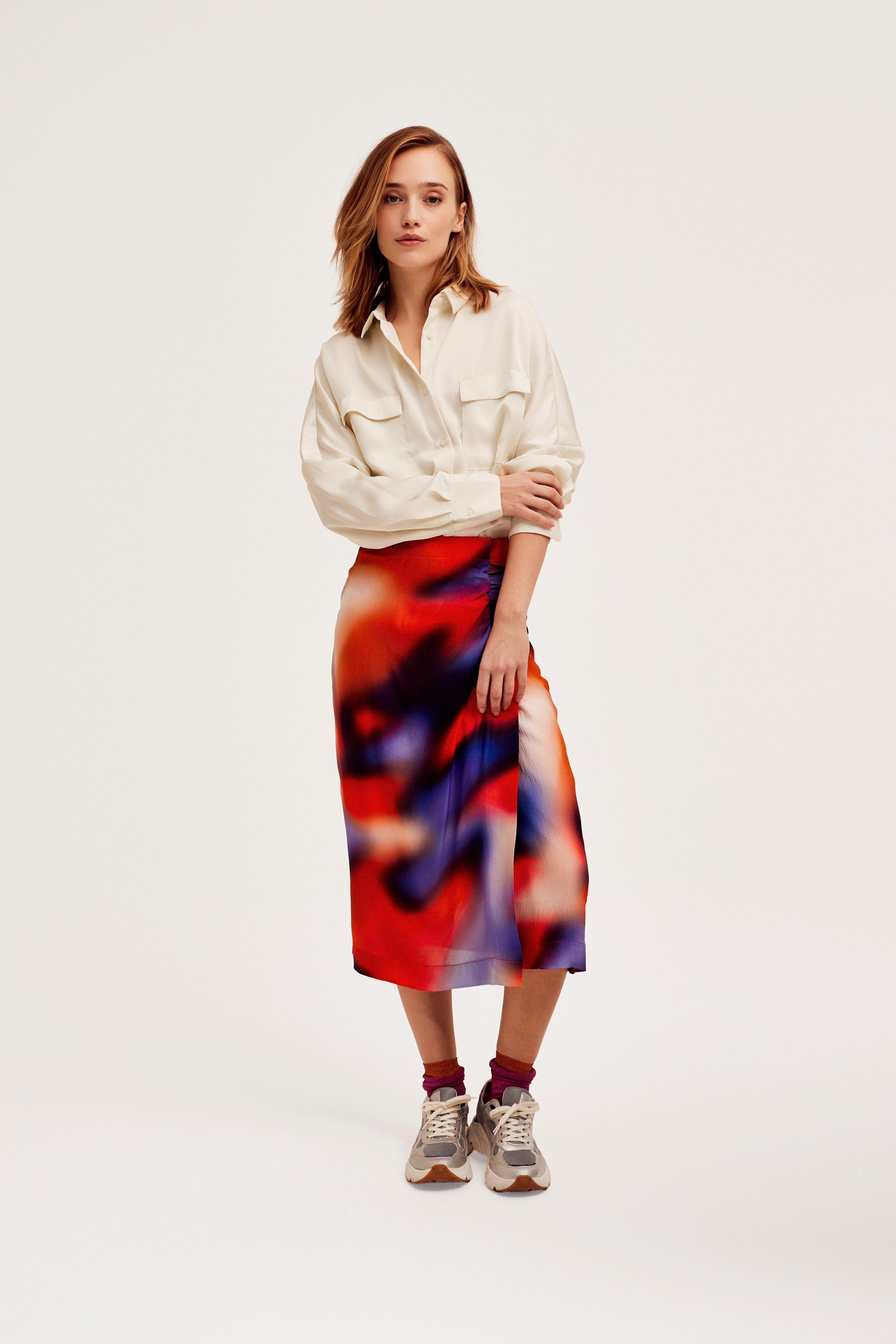 CKS Dames - SKITTLE - midi skirt - multicolor