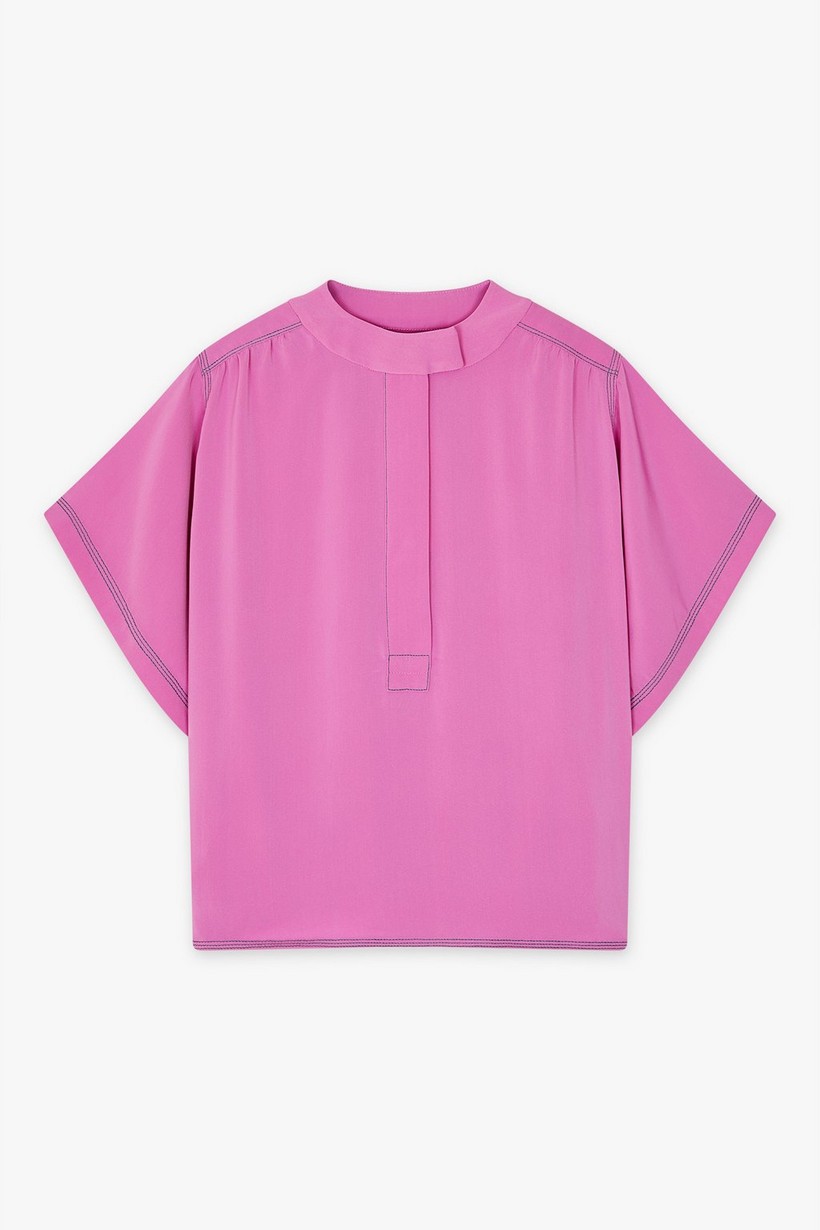 CKS Dames - LEDO - blouse korte mouwen - lila
